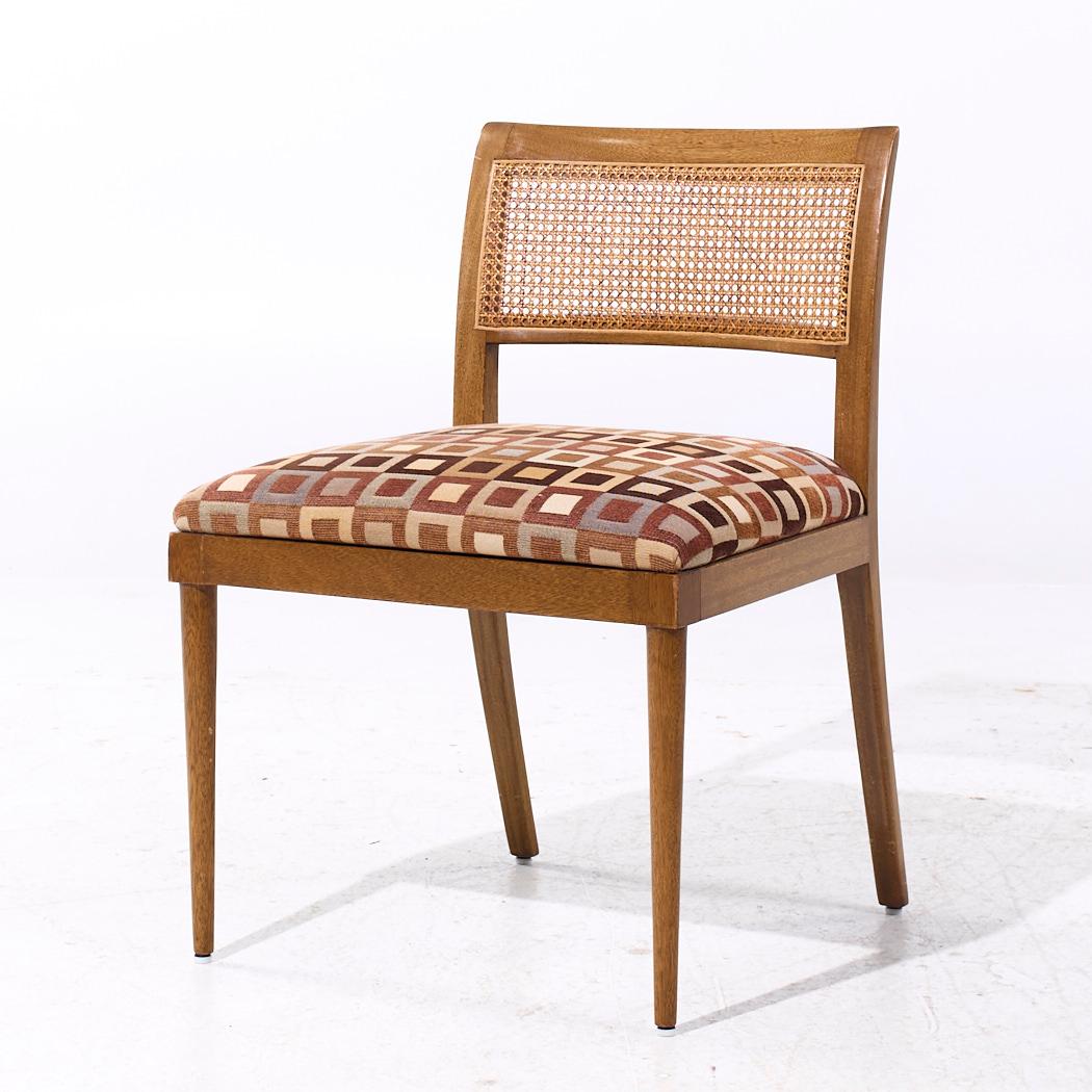 Harvey Probber Mid Century Bleached Mahogany and Cane Dining Chairs - Lot de 6 Bon état - En vente à Countryside, IL