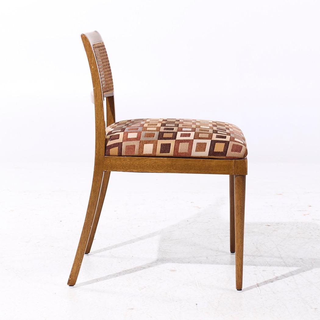 Harvey Probber Mid Century Bleached Mahogany and Cane Dining Chairs - Lot de 6 en vente 1