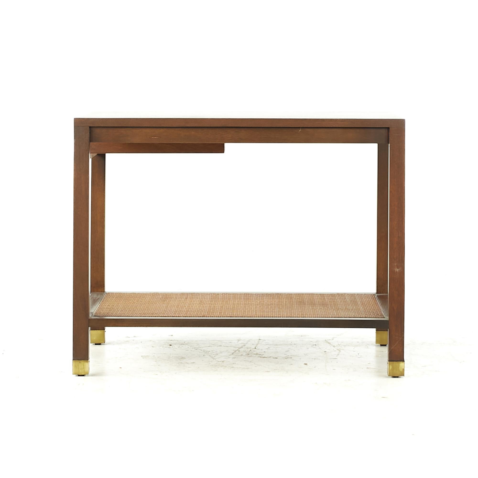 Harvey Probber Midcentury Bleached Mahogany Side Table 1