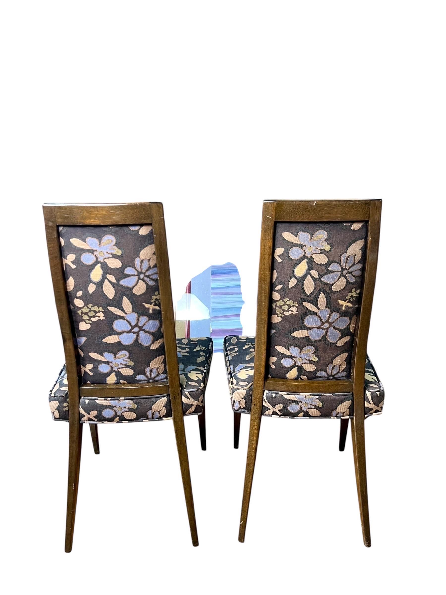 Mid-20th Century Harvey Probber Mid Century Ebonized Mahogany Dining Chairs - Set of 4 For Sale