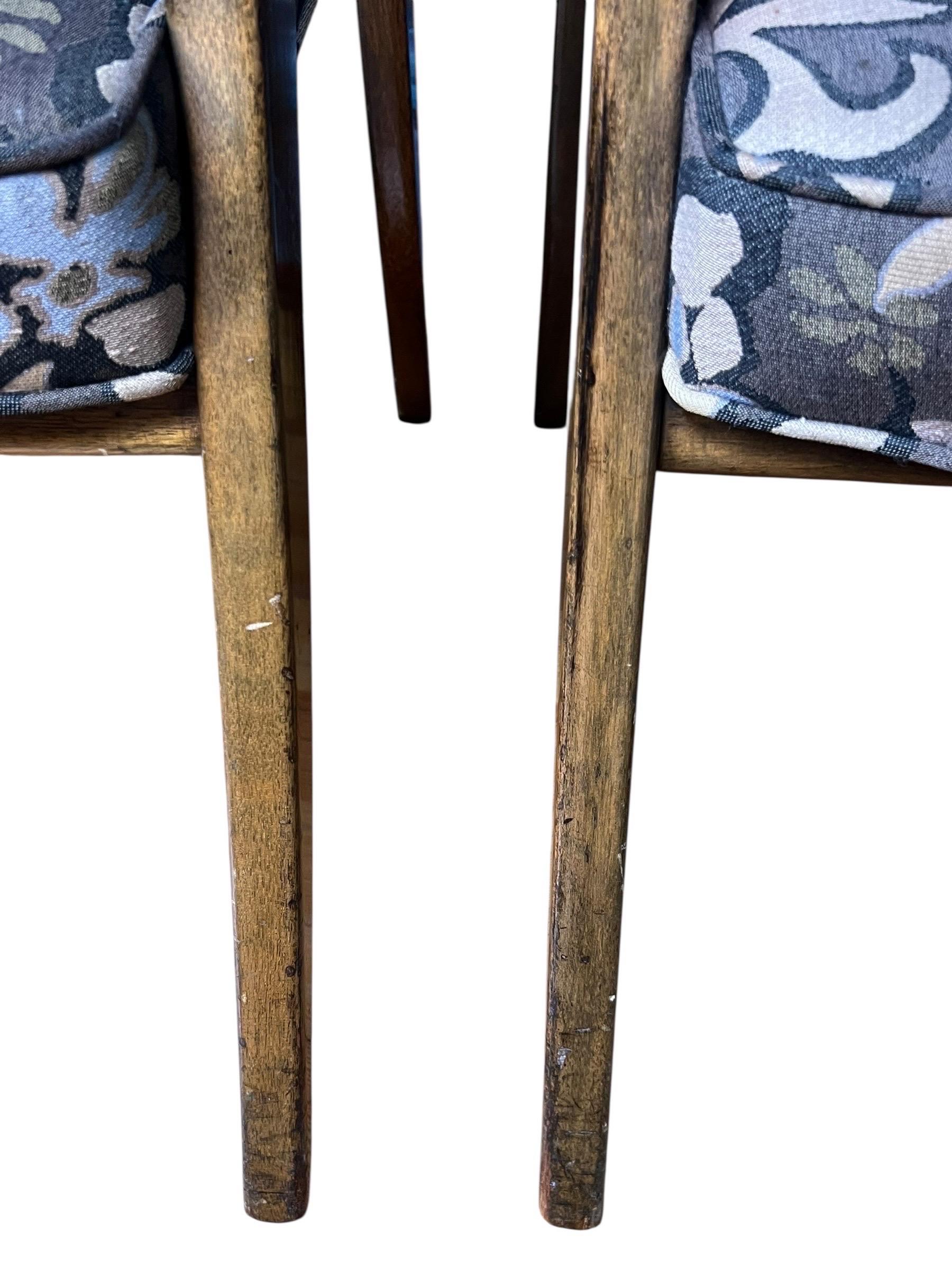 Harvey Probber Mid Century Ebonized Mahogany Dining Chairs - Set of 4 For Sale 3