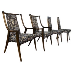 Harvey Probber Mid Century Ebonized Mahogany Dining Chairs - Set of 4