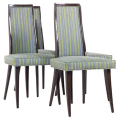 Harvey Probber Sillas de comedor de caoba ebonizada de mediados de siglo - Set de 4