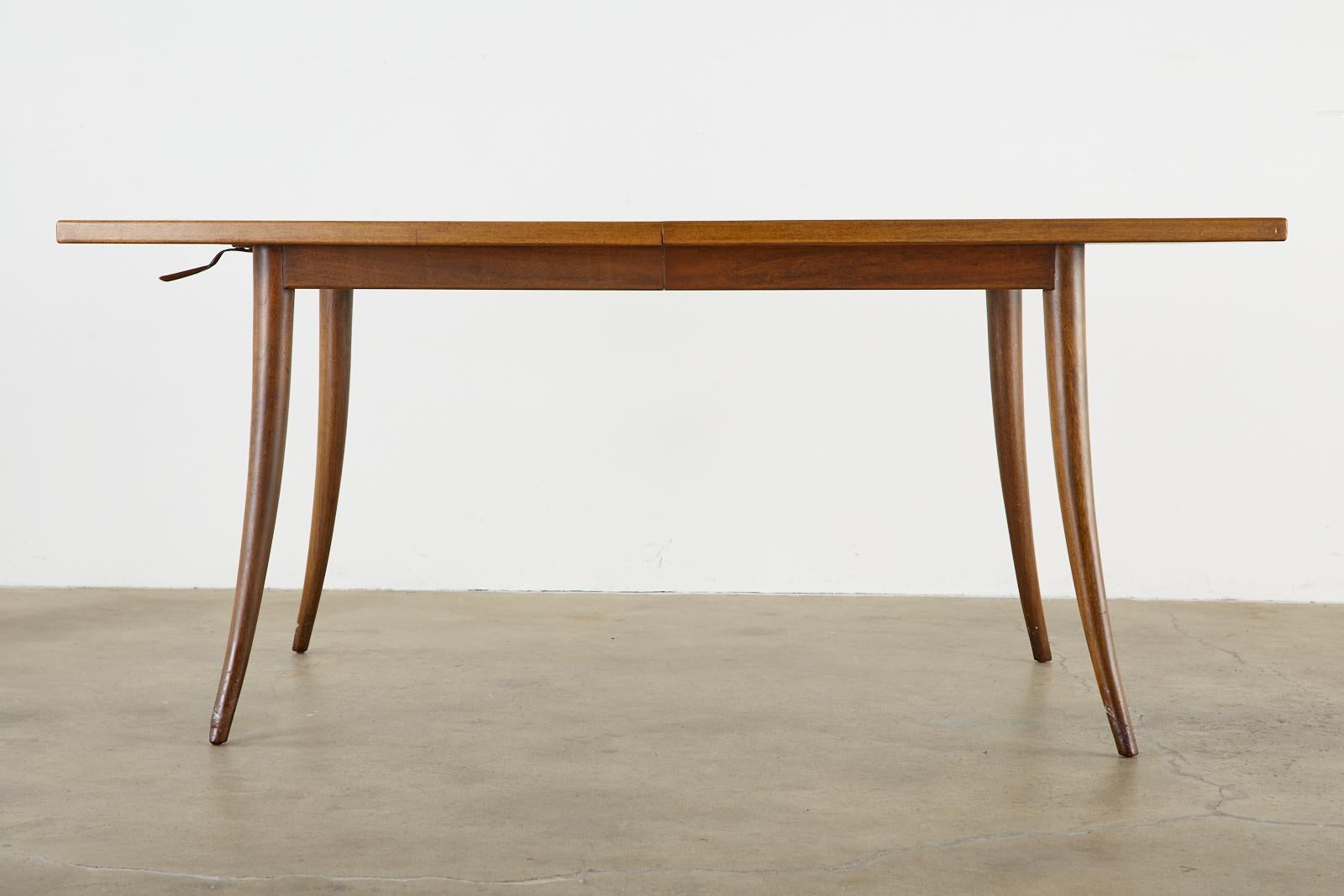 20th Century Harvey Probber Midcentury Saber Leg Extension Dining Table For Sale