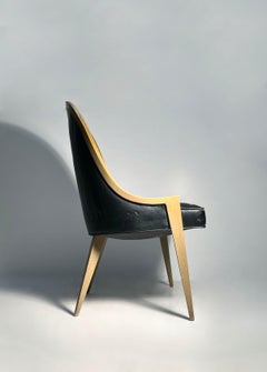Harvey Probber Mid Century Gondola Slipper Side Chair