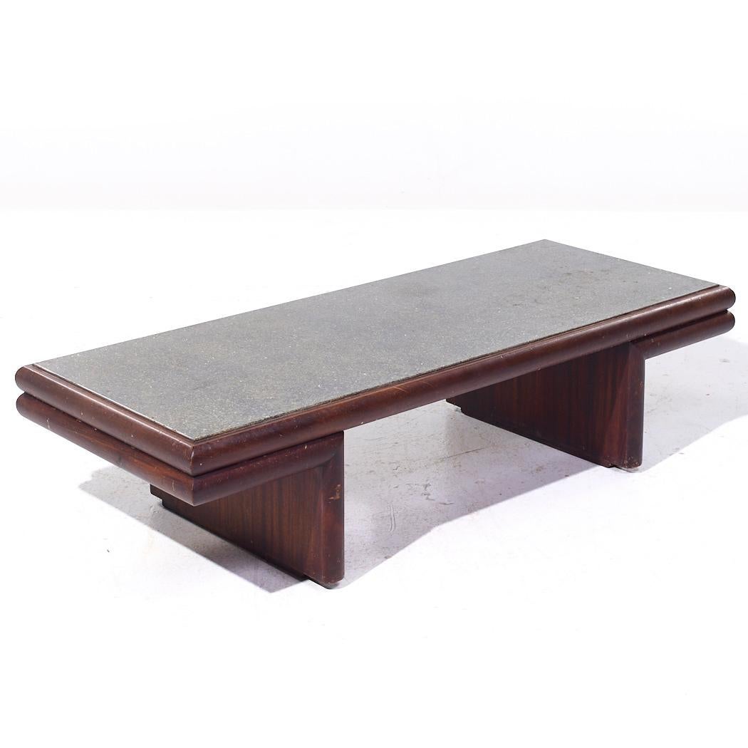 Américain Harvey Probber Table basse en acajou du milieu du siècle en vente