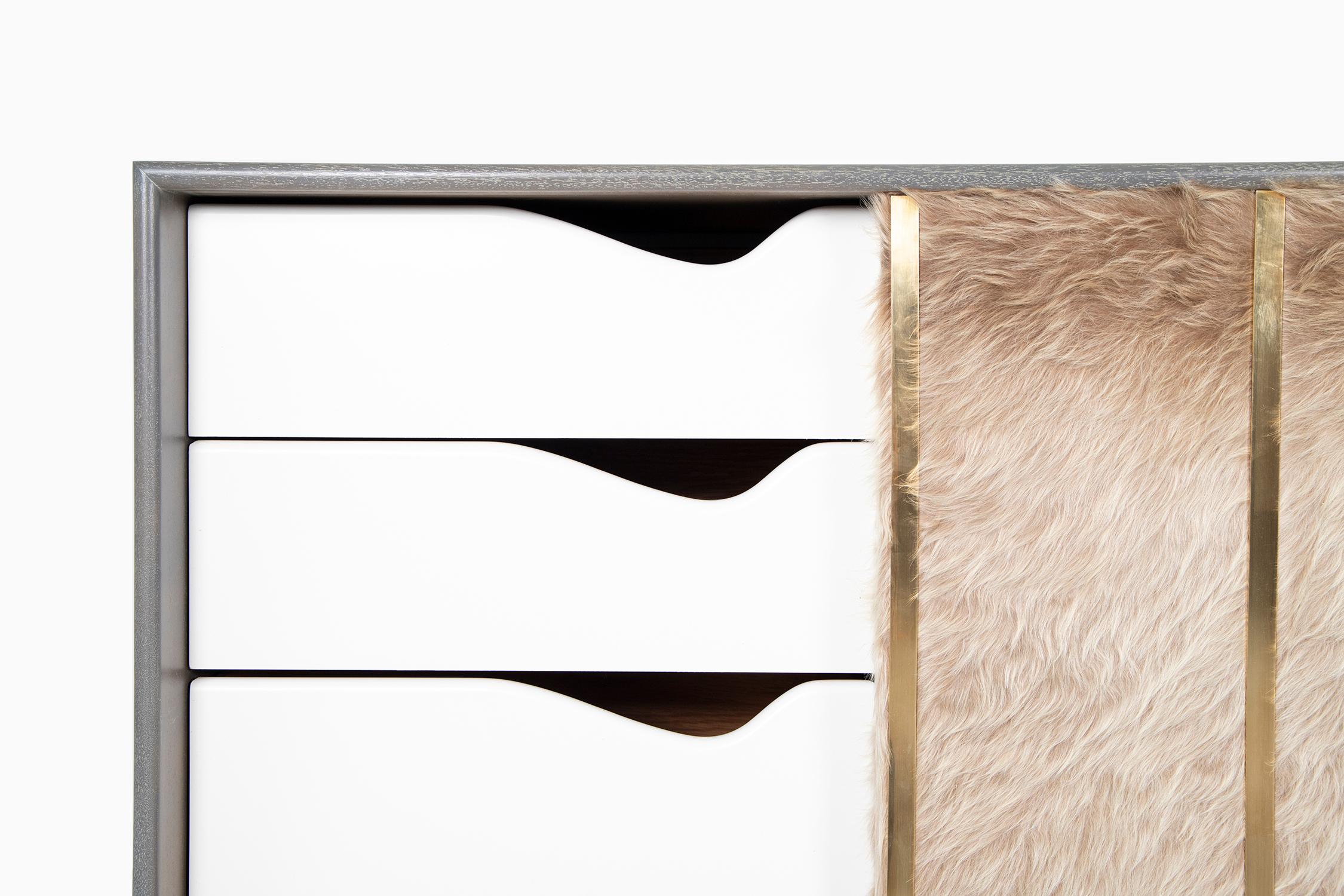 Harvey Probber Mid-Century Modern Credenza with Brazilian Cowhide For Sale 2