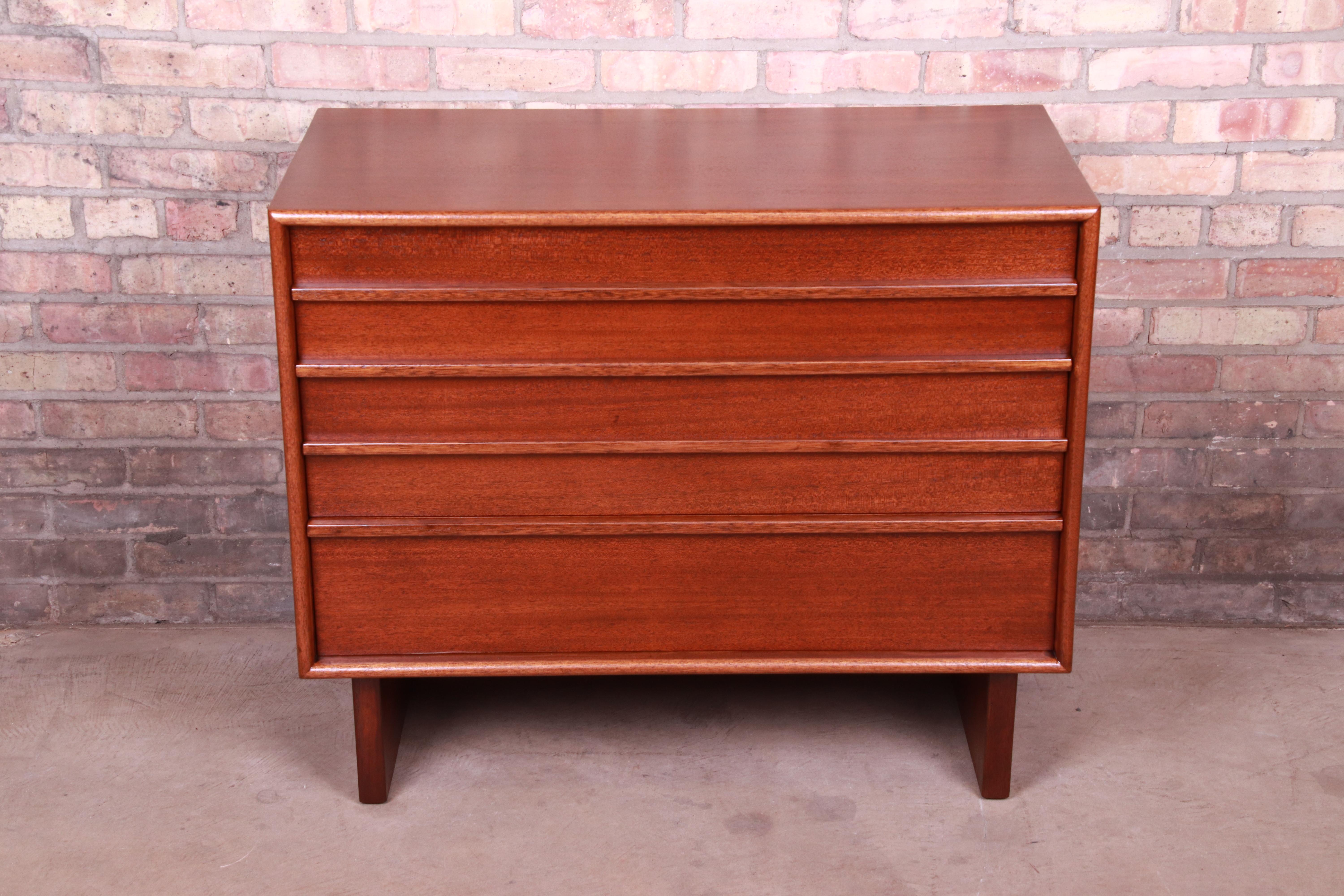 modern mahogany chest of drawers