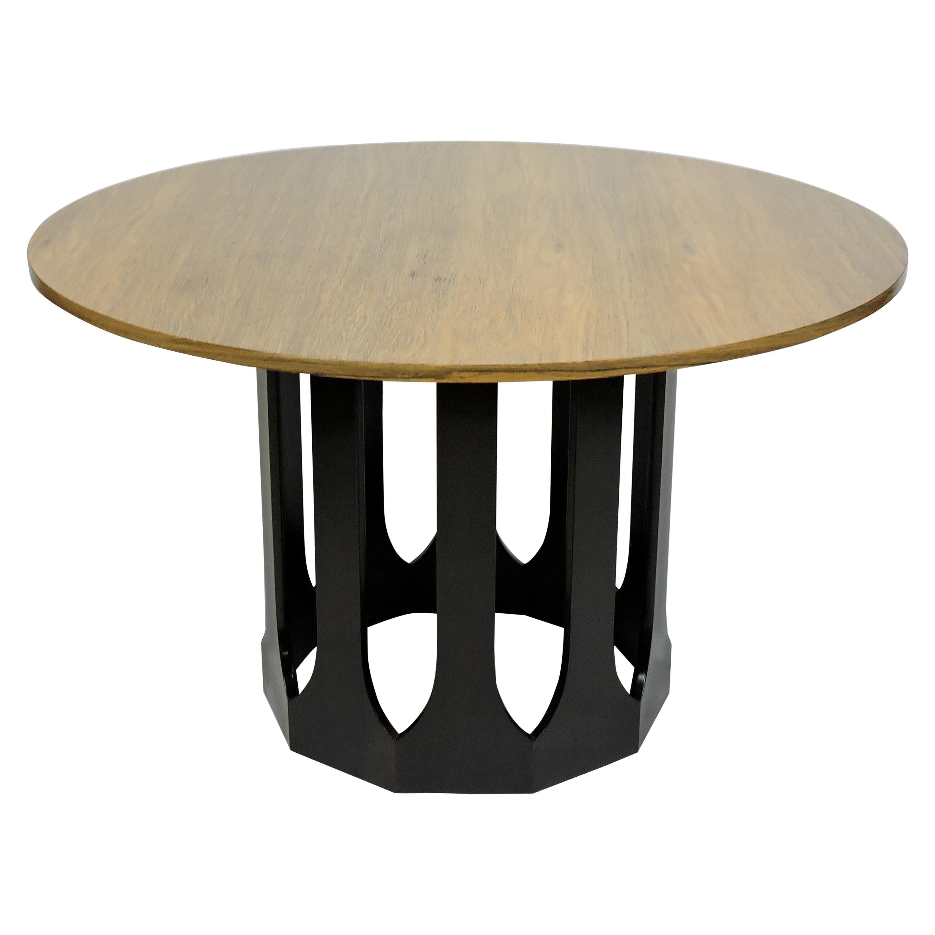 Harvey Probber Mid-Century Modern Pedestal Base Cafe Dining or Game Table