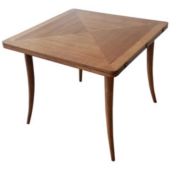 Harvey Probber Mid-Century Modern Saber Leg Flip Top Esstisch oder Spieltisch