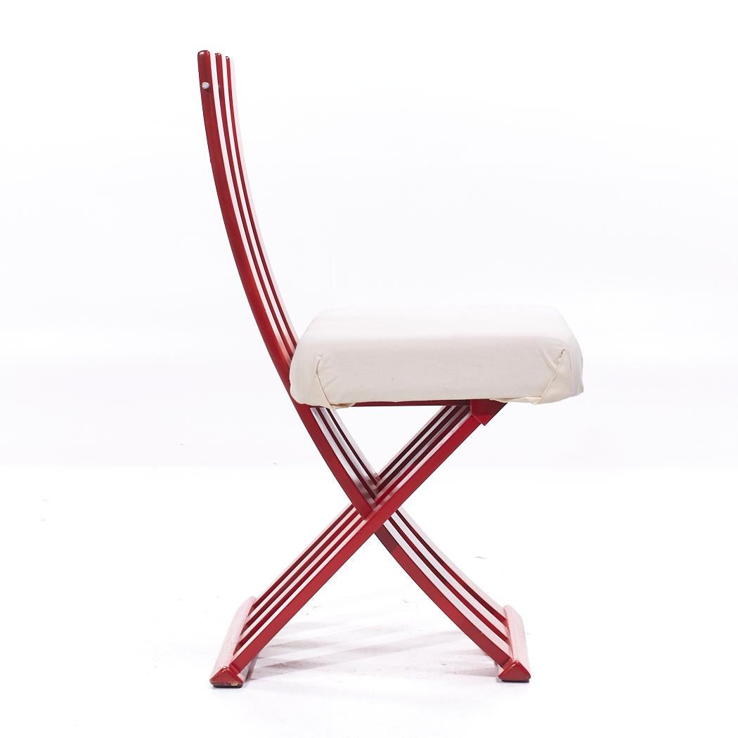 Harvey Probber Chaises X rouges du milieu du siècle - Paire en vente 3