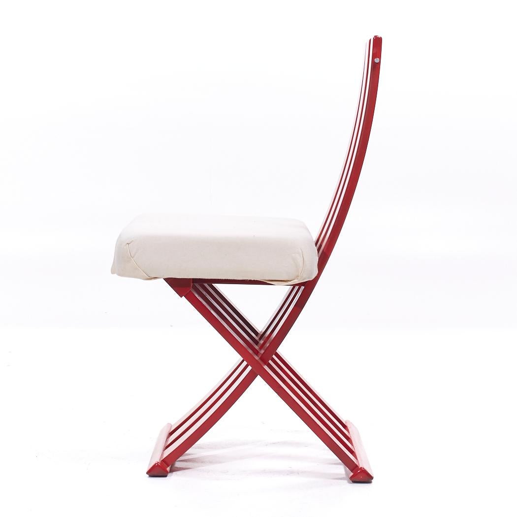 Harvey Probber Chaises X rouges du milieu du siècle - Paire en vente 4