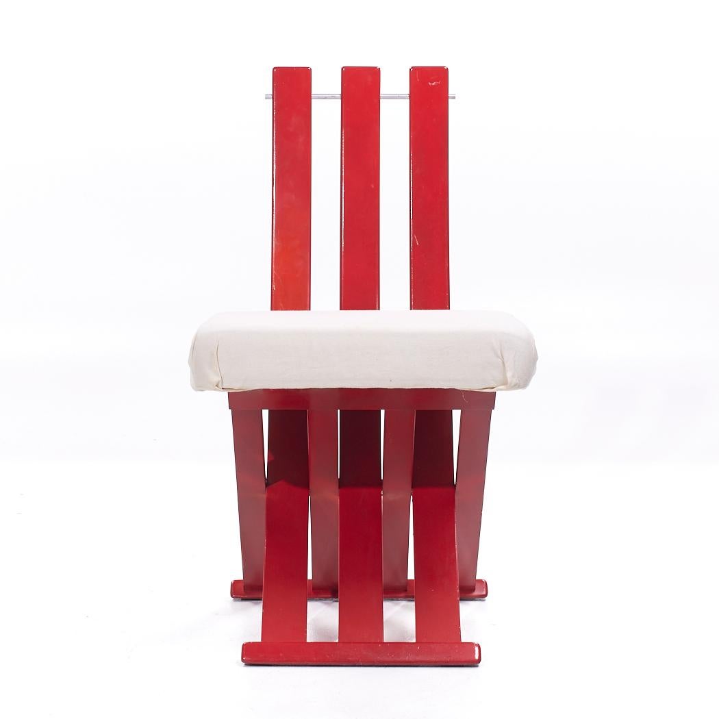 Harvey Probber Chaises X rouges du milieu du siècle - Paire Bon état - En vente à Countryside, IL