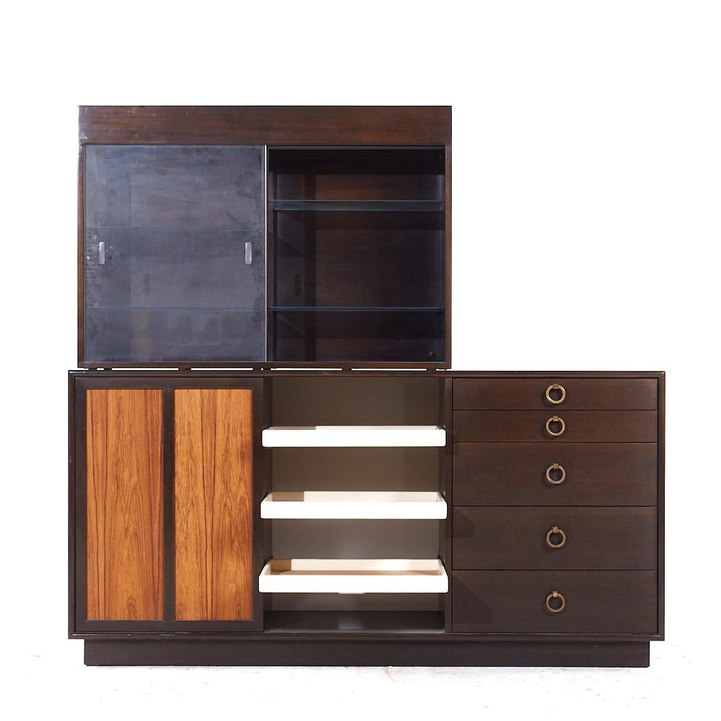 Mid-Century moderno Harvey Probber, credenza e credenza in legno di palissandro e mogano del Medioevo in vendita