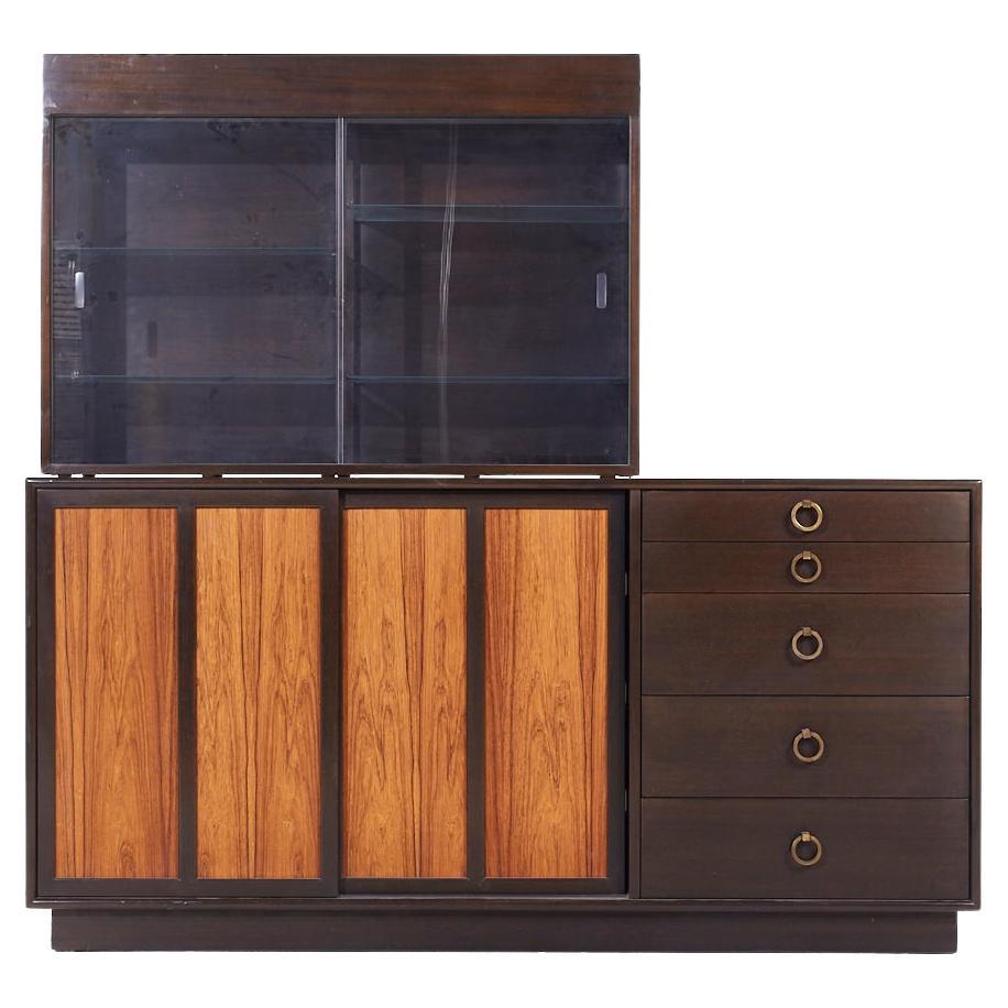 Harvey Probber, credenza e credenza in legno di palissandro e mogano del Medioevo