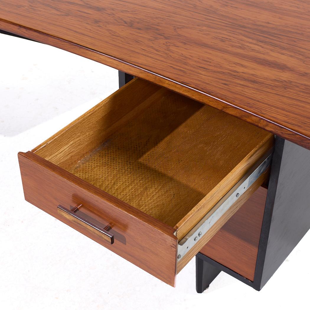 Harvey Probber Mid Century Palisander gebogen Executive Schreibtisch im Angebot 2