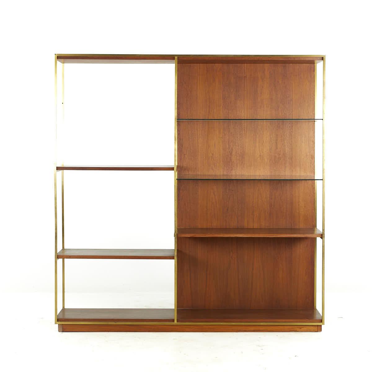 Harvey Probber midcentury Walnut and Brass Etagere Shelf

This etagere measures: 60 wide x 13 deep x 62 inches high

All pieces of furniture can be had in what we call restored vintage condition. That means the piece is restored upon purchase so
