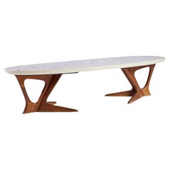 Harvey Probber Mid Century Walnut and Terrazzo Coffee Table