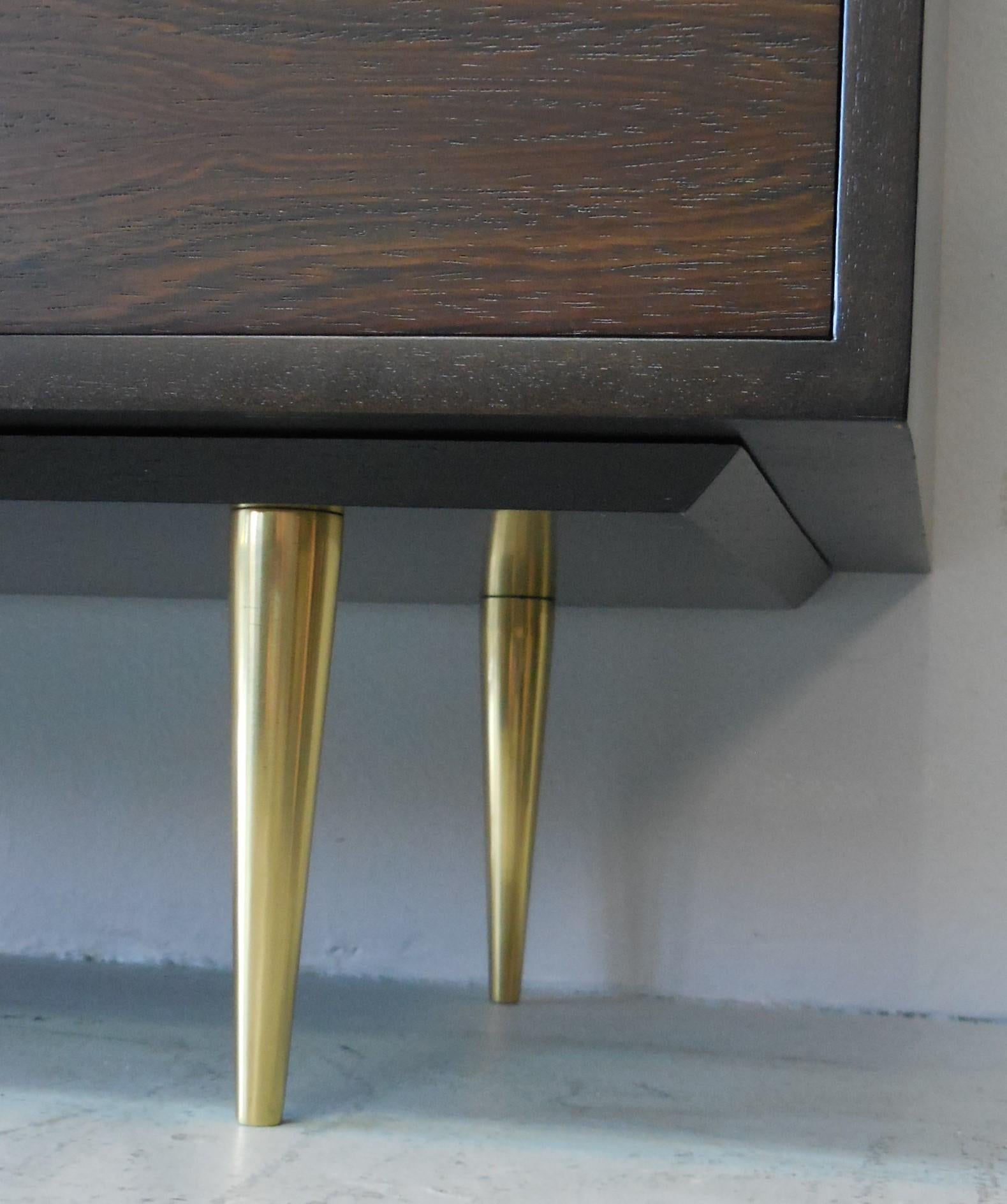 Harvey Probber Midcentury Sideboard Console Credenza with Brass Detail 9