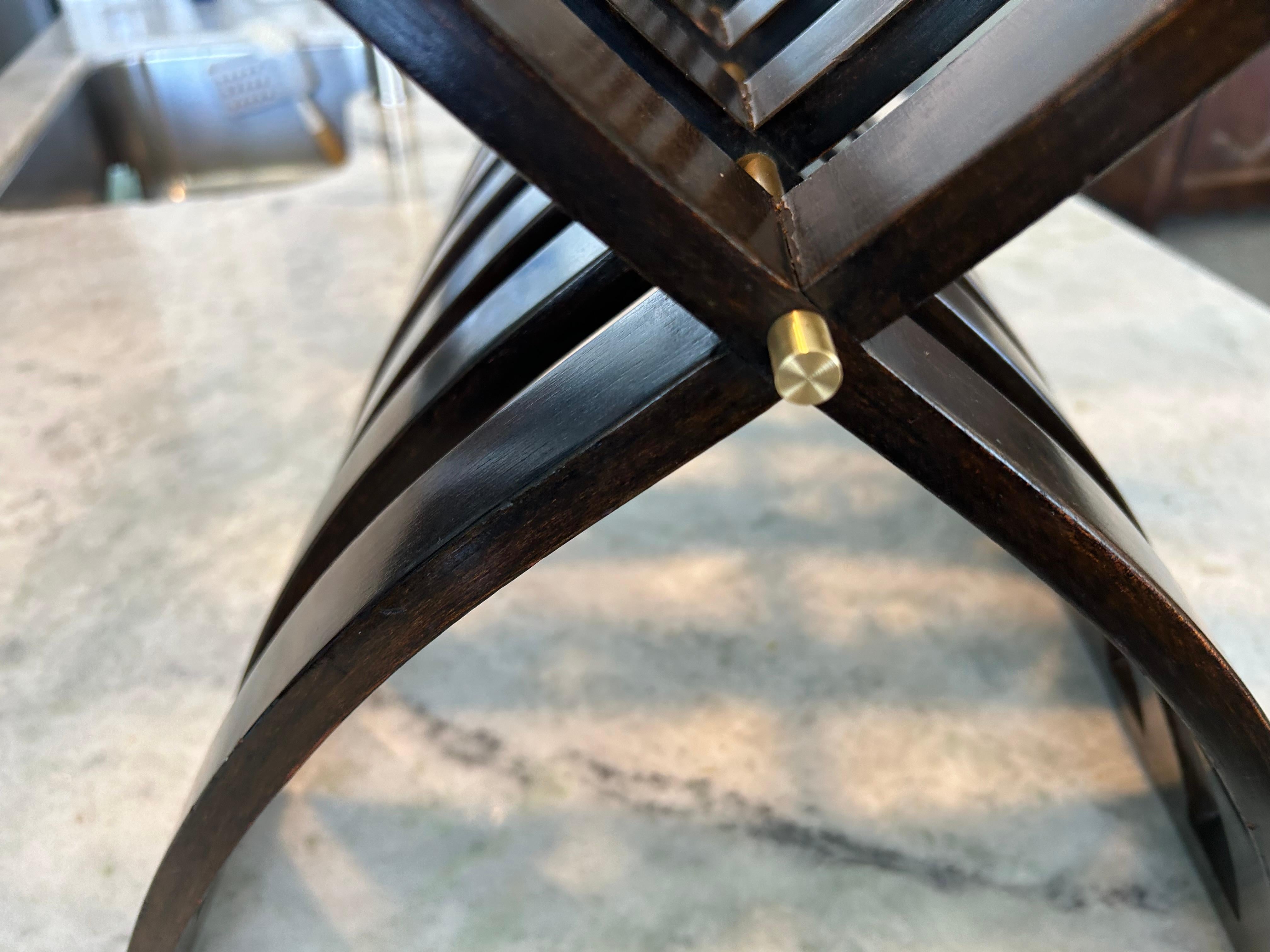 Harvey Probber  modèle 1216 table en acajou avec plateau en travertin en vente 4