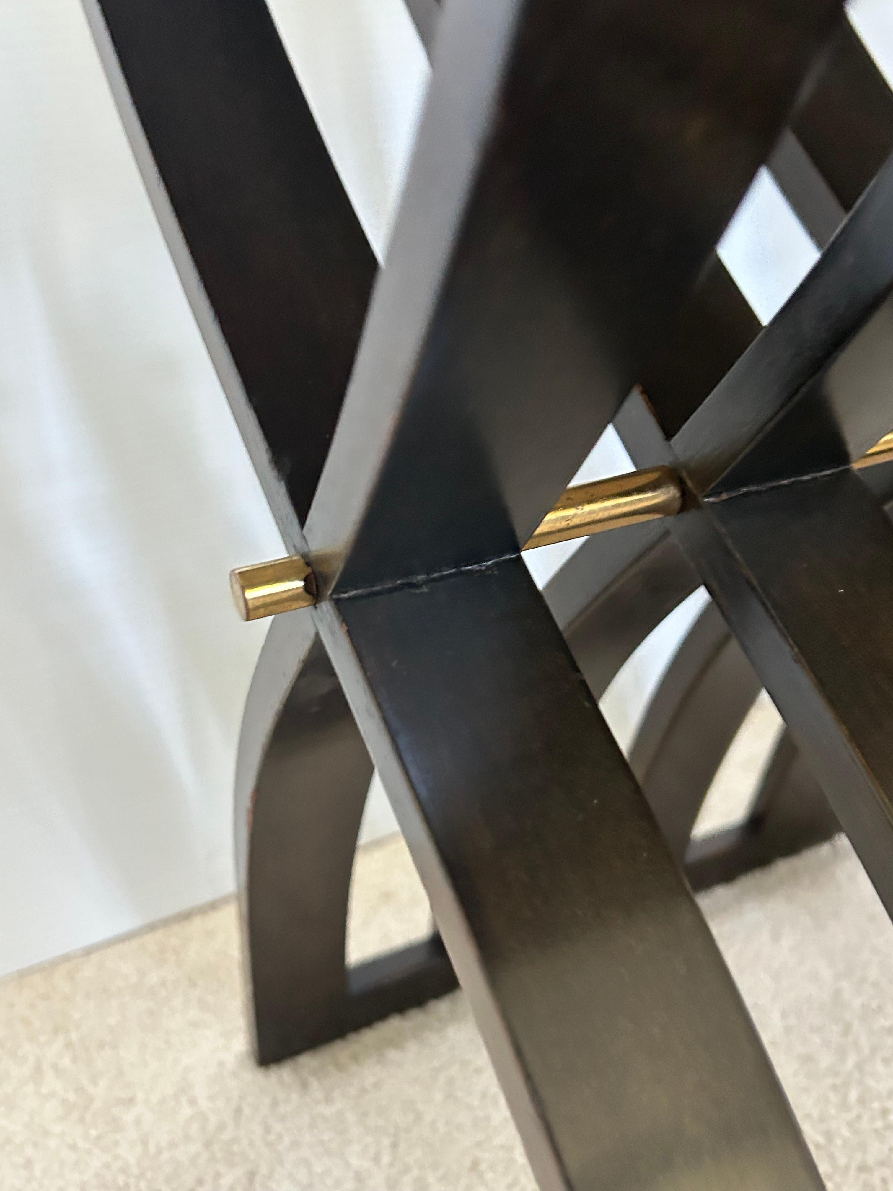 Mid-Century Modern Harvey Probber  modèle 1216 table en acajou avec plateau en travertin en vente