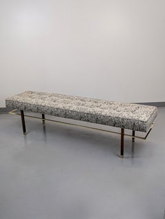 Harvey Probber Model PUB 70½ Mahogany and Brass Bench