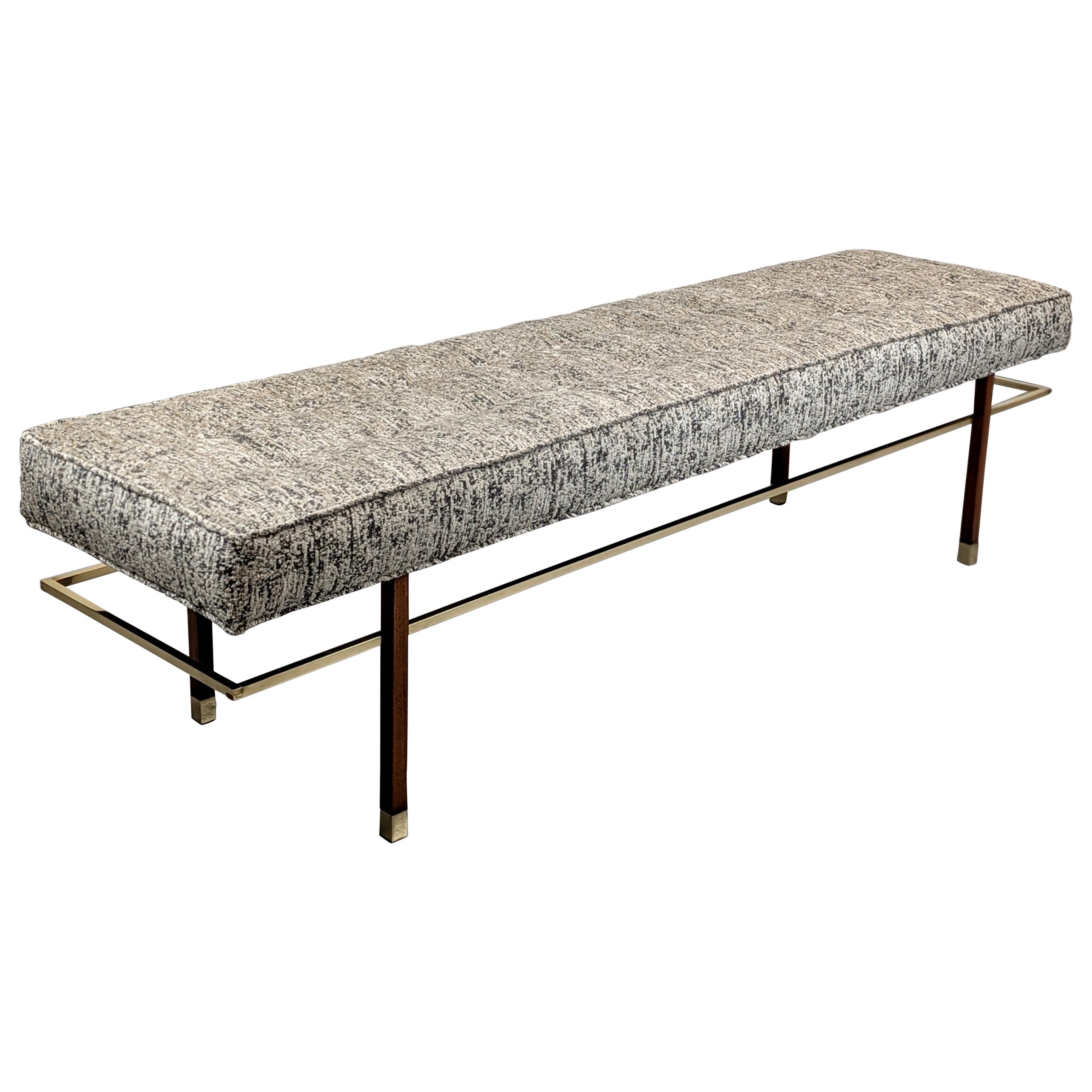 Harvey Probber Model No No 70½ Banc en acajou et laiton en vente