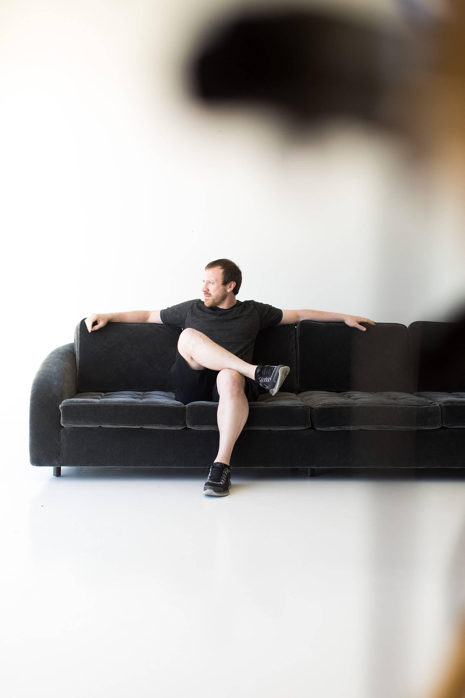 American Harvey Probber Mohair Sofa for Harvey Probber Design Inc.
