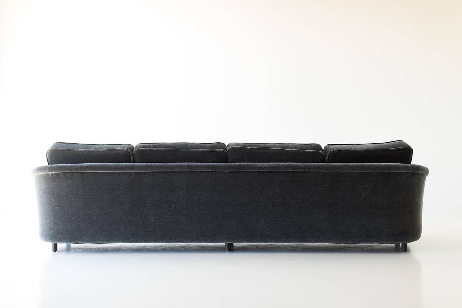 Mid-20th Century Harvey Probber Mohair Sofa for Harvey Probber Design Inc.