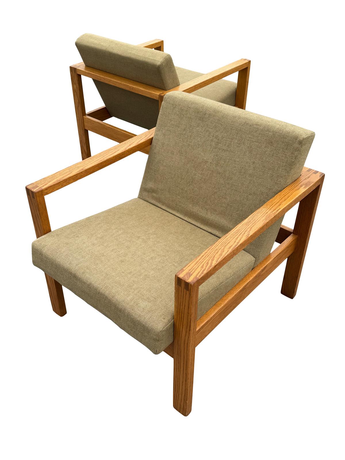 Harvey Probber Silla de salón estilo Parsons de roble original - Pareja Moderno de mediados de siglo en venta