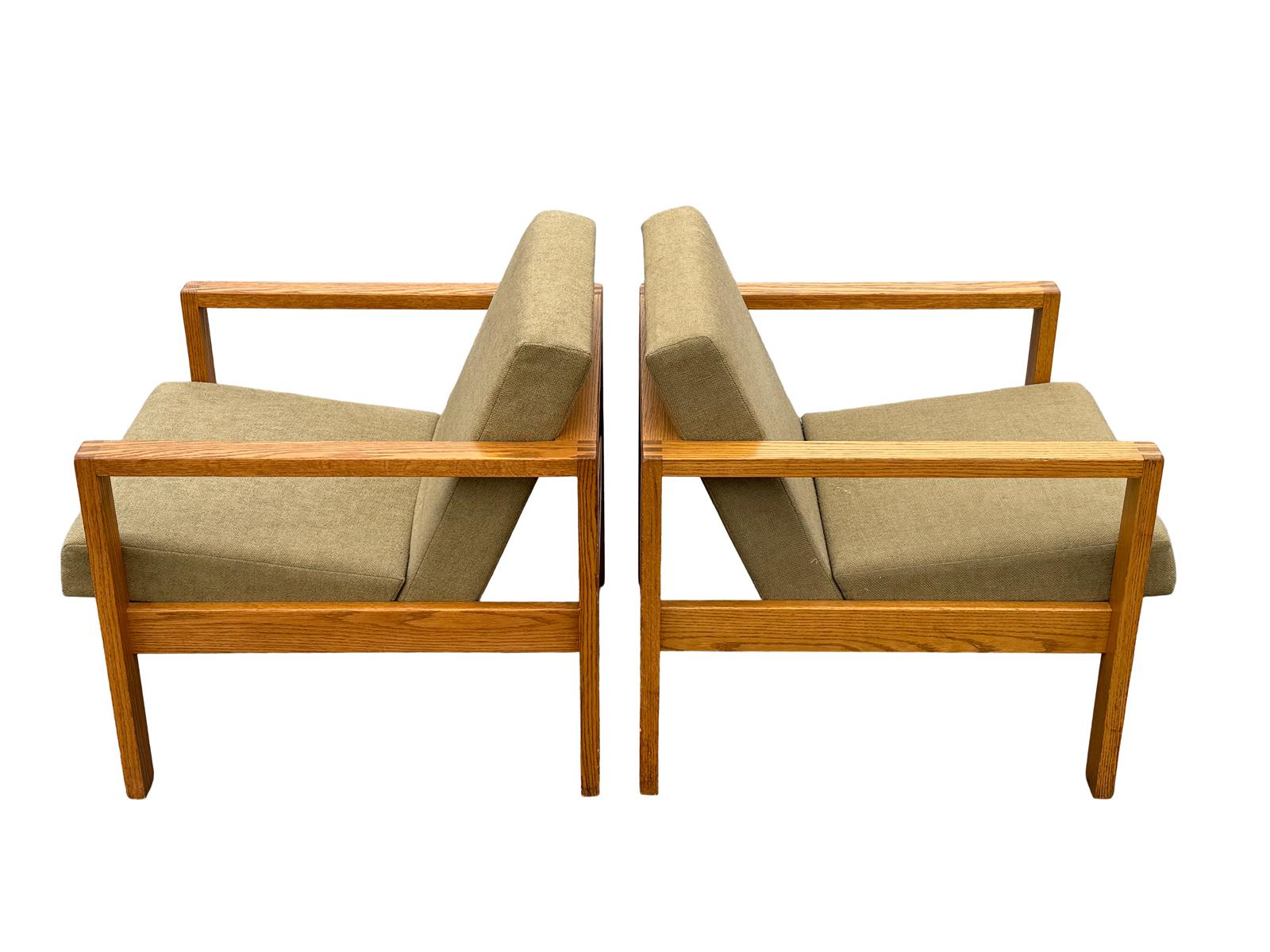 Harvey Probber Silla de salón estilo Parsons de roble original - Pareja mediados del siglo XX en venta