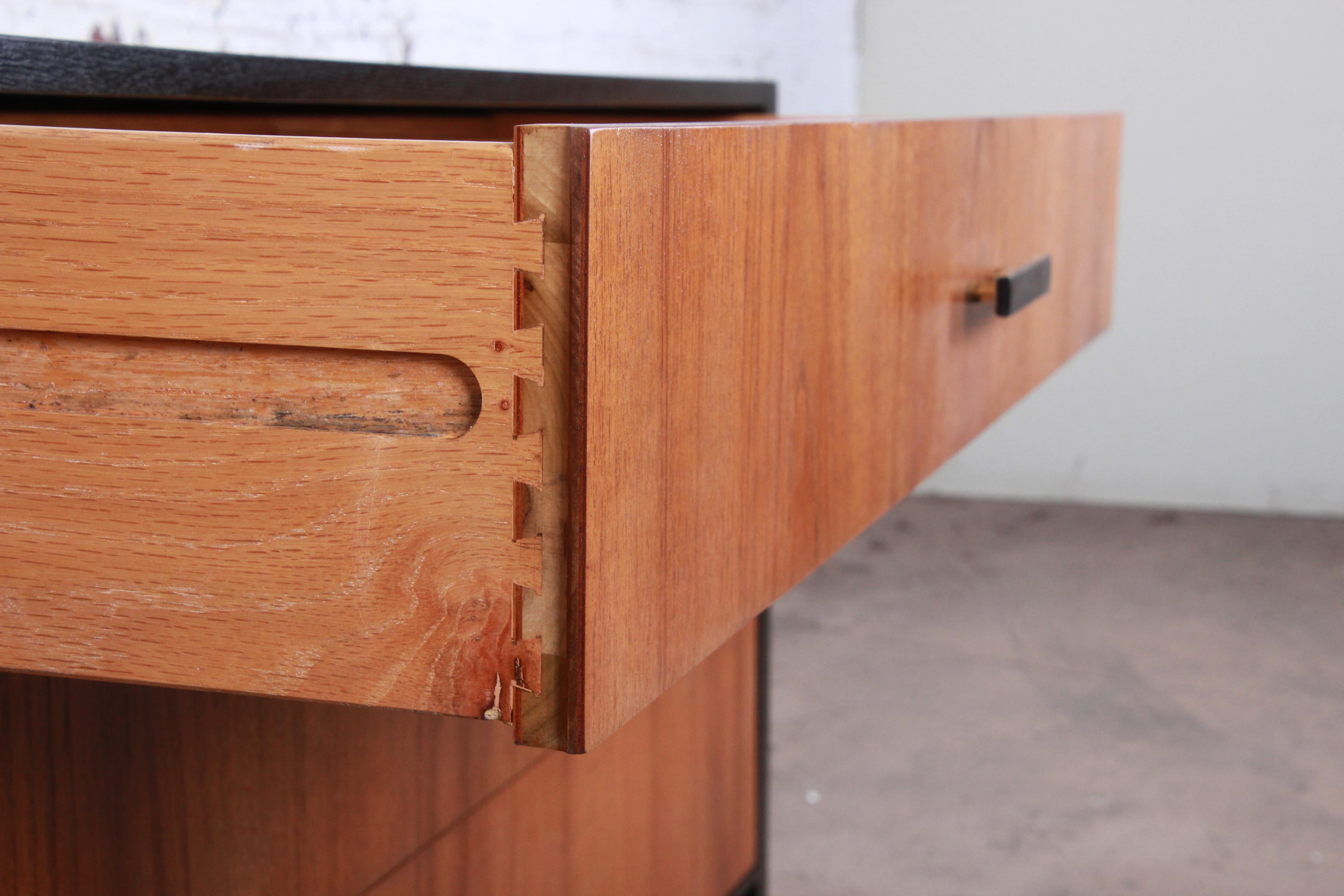 Harvey Probber Rosewood and Ebonized Wood Dresser or Credenza, Newly Refinished 4