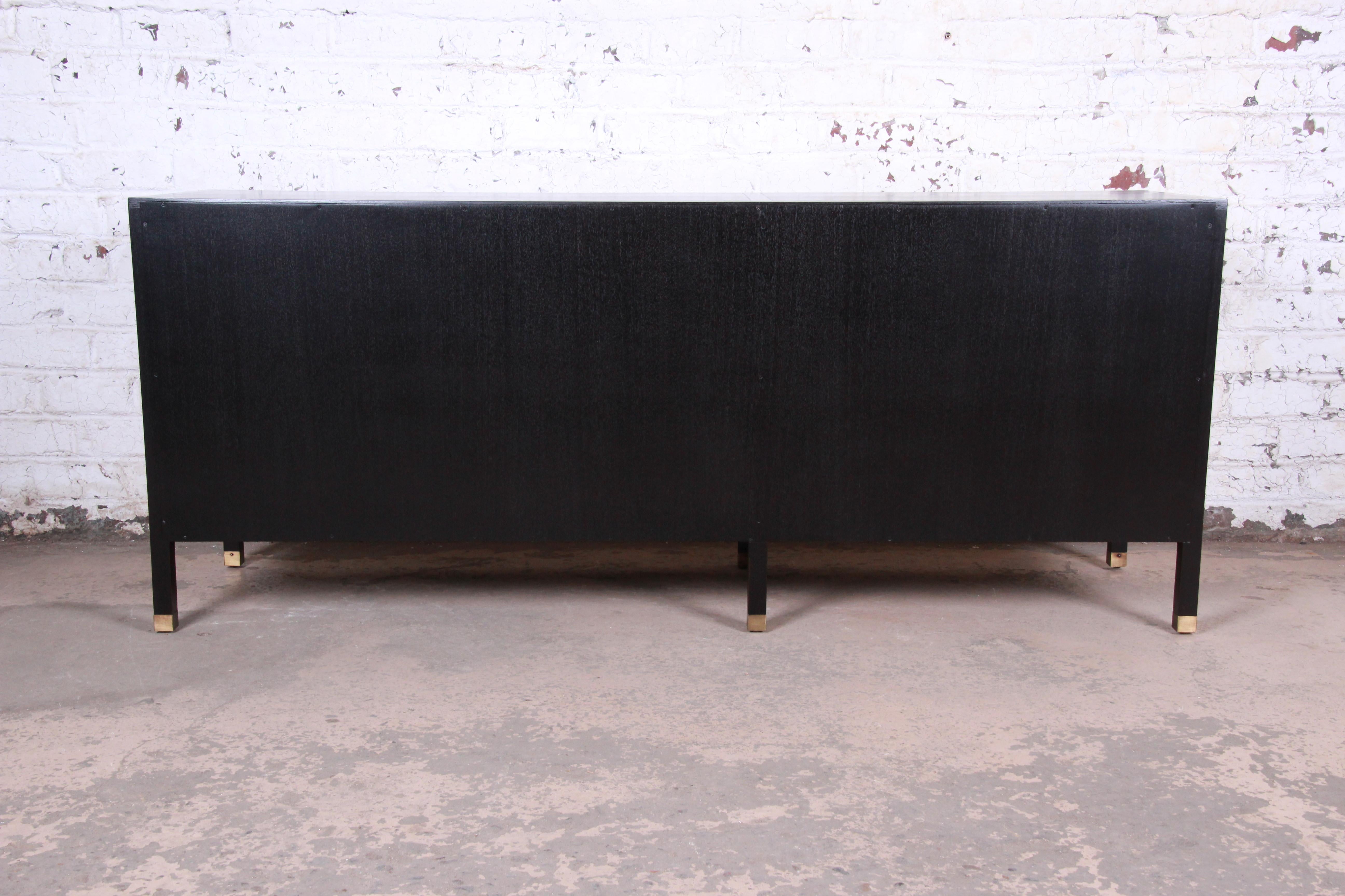 Harvey Probber Rosewood and Ebonized Wood Dresser or Credenza, Newly Refinished 9