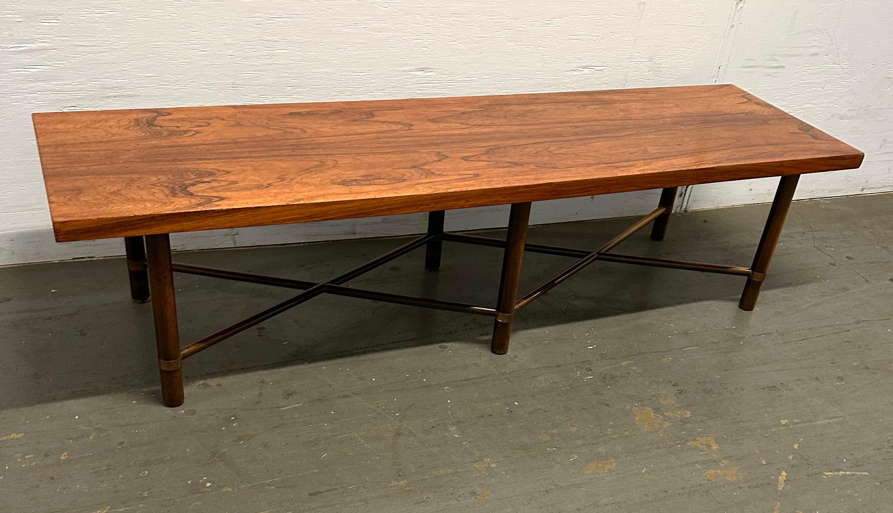 Mid-Century Modern Harvey Probber Rosewood Coffee Table Bench For Sale