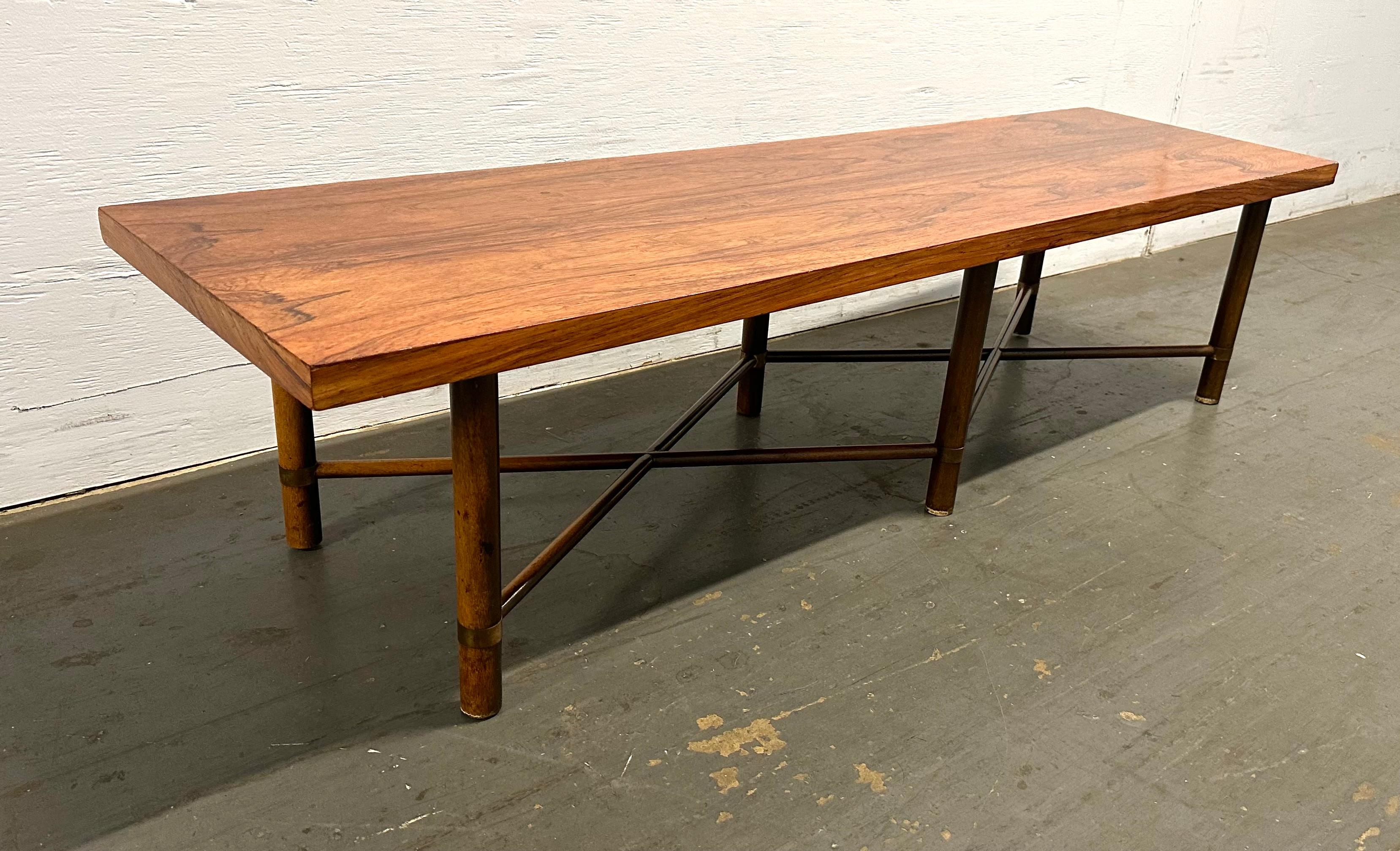 American Harvey Probber Rosewood Coffee Table Bench For Sale