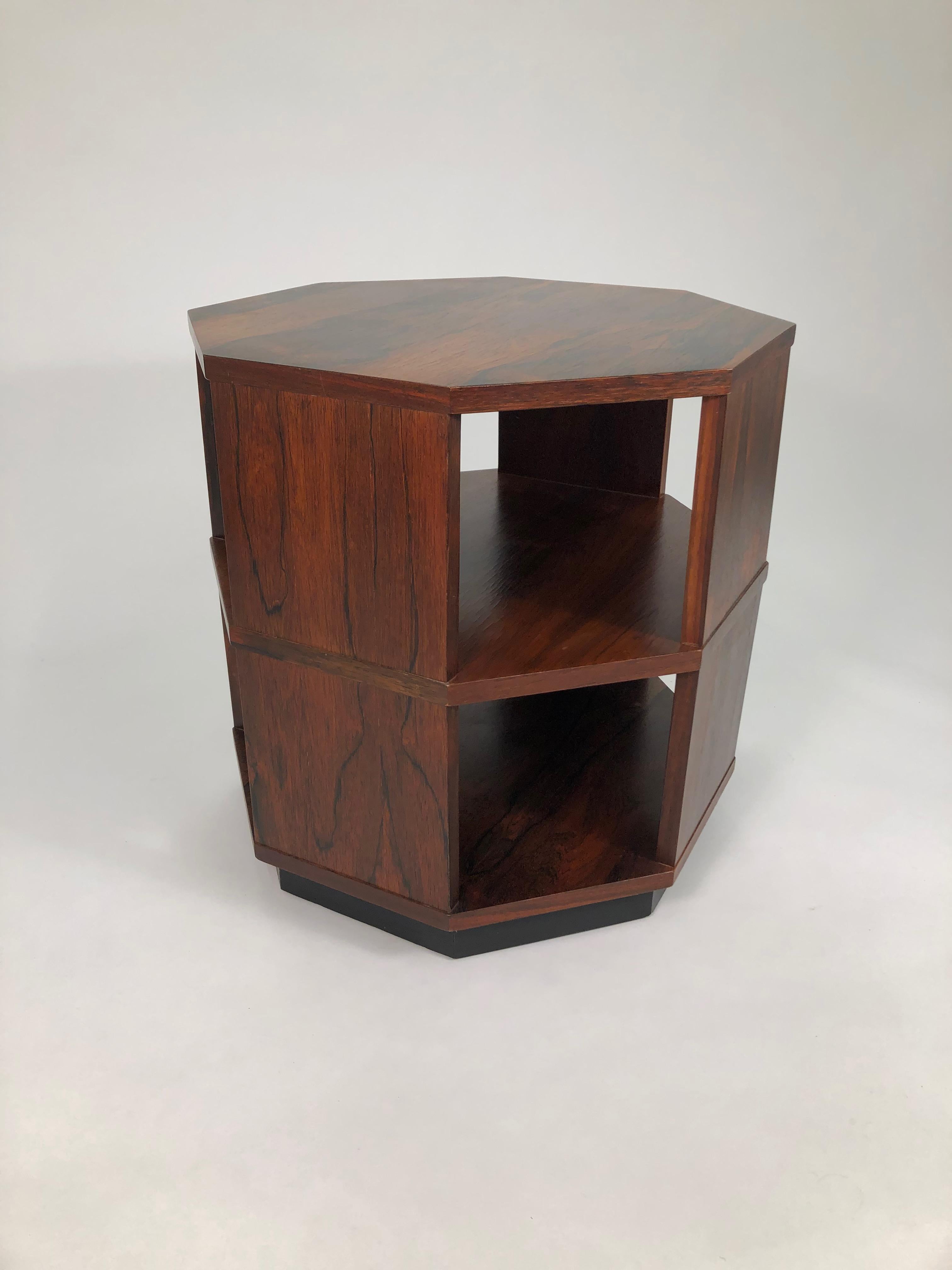 American Harvey Probber Rosewood Octagonal Side Table