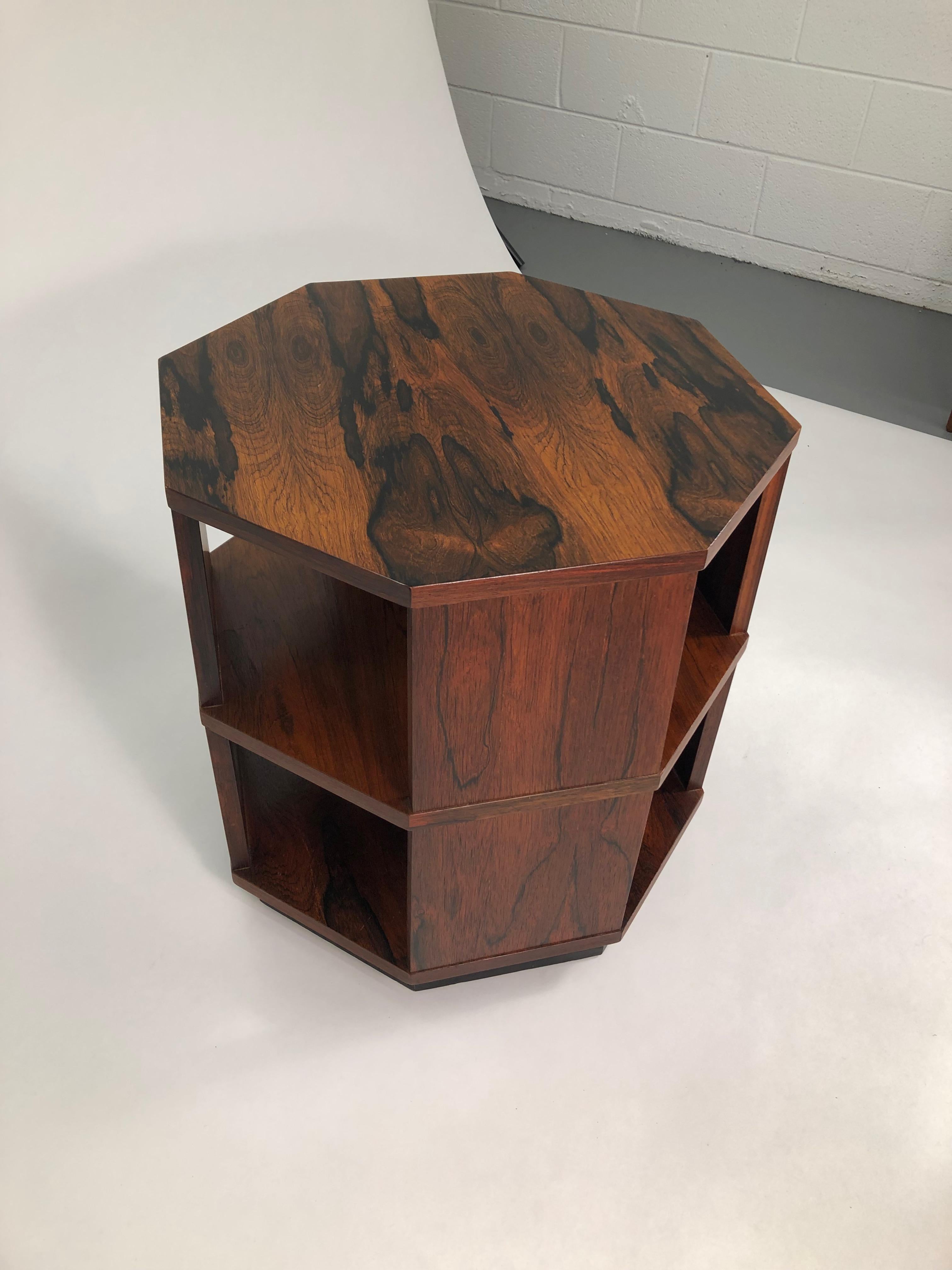 Harvey Probber Rosewood Octagonal Side Table In Good Condition In Littleton, CO