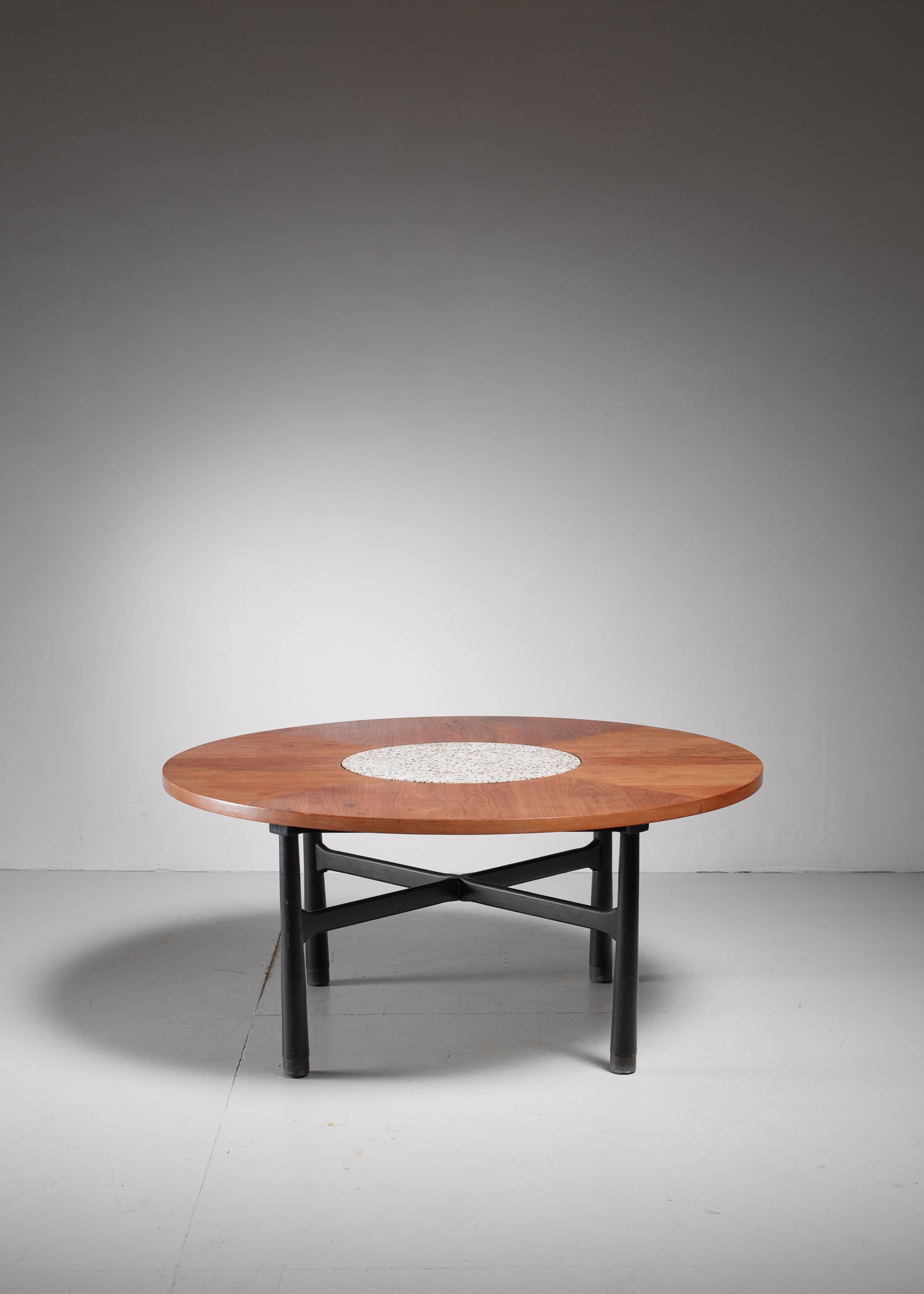 Mid-Century Modern Harvey Probber Round Coffee Table, USA, 1960s For Sale