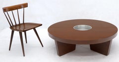 Harvey Probber Round Split Circle Nuclear Coffee Table with Planter
