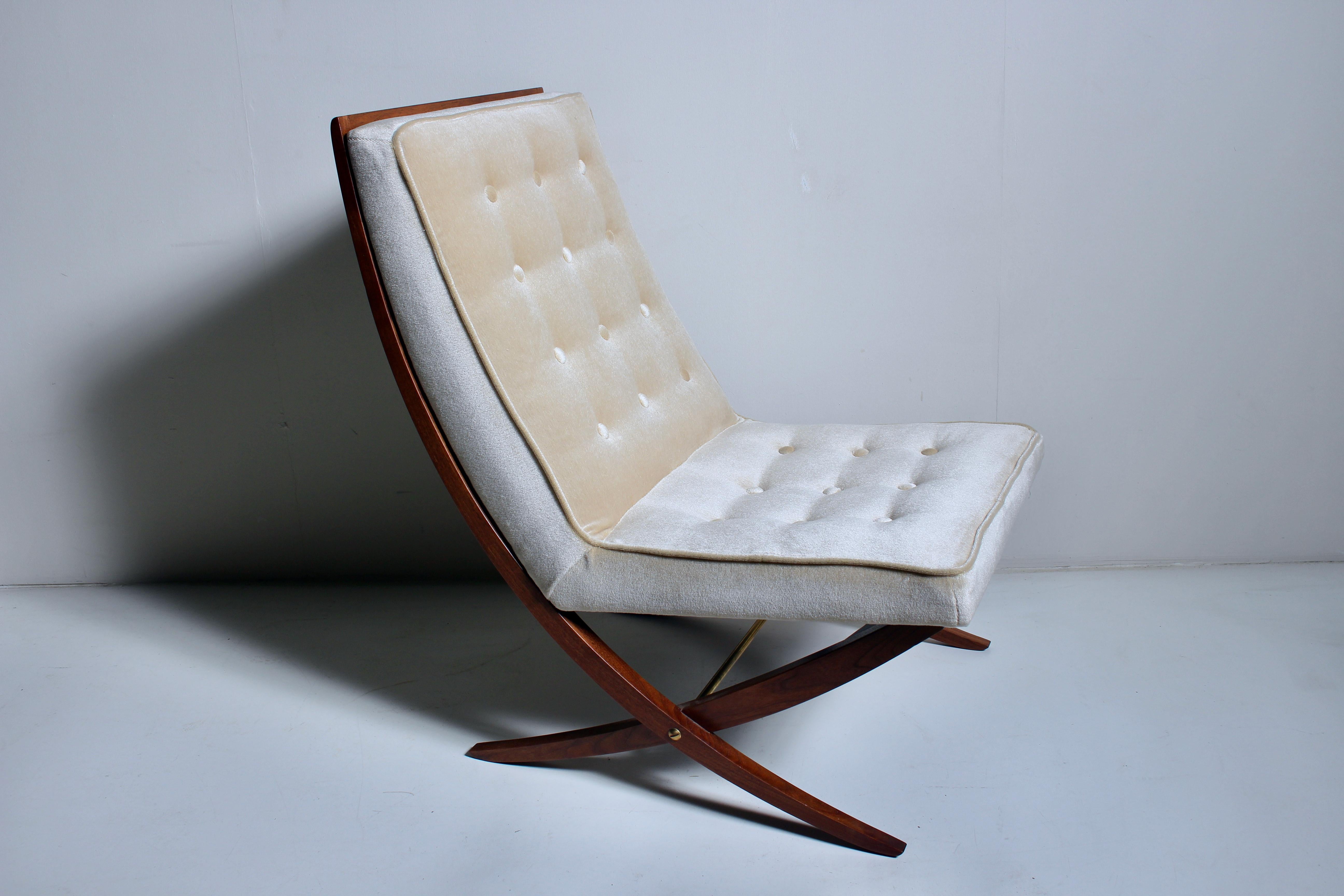 American Harvey Probber Scissor Slipper Lounge Chair, 1960's For Sale