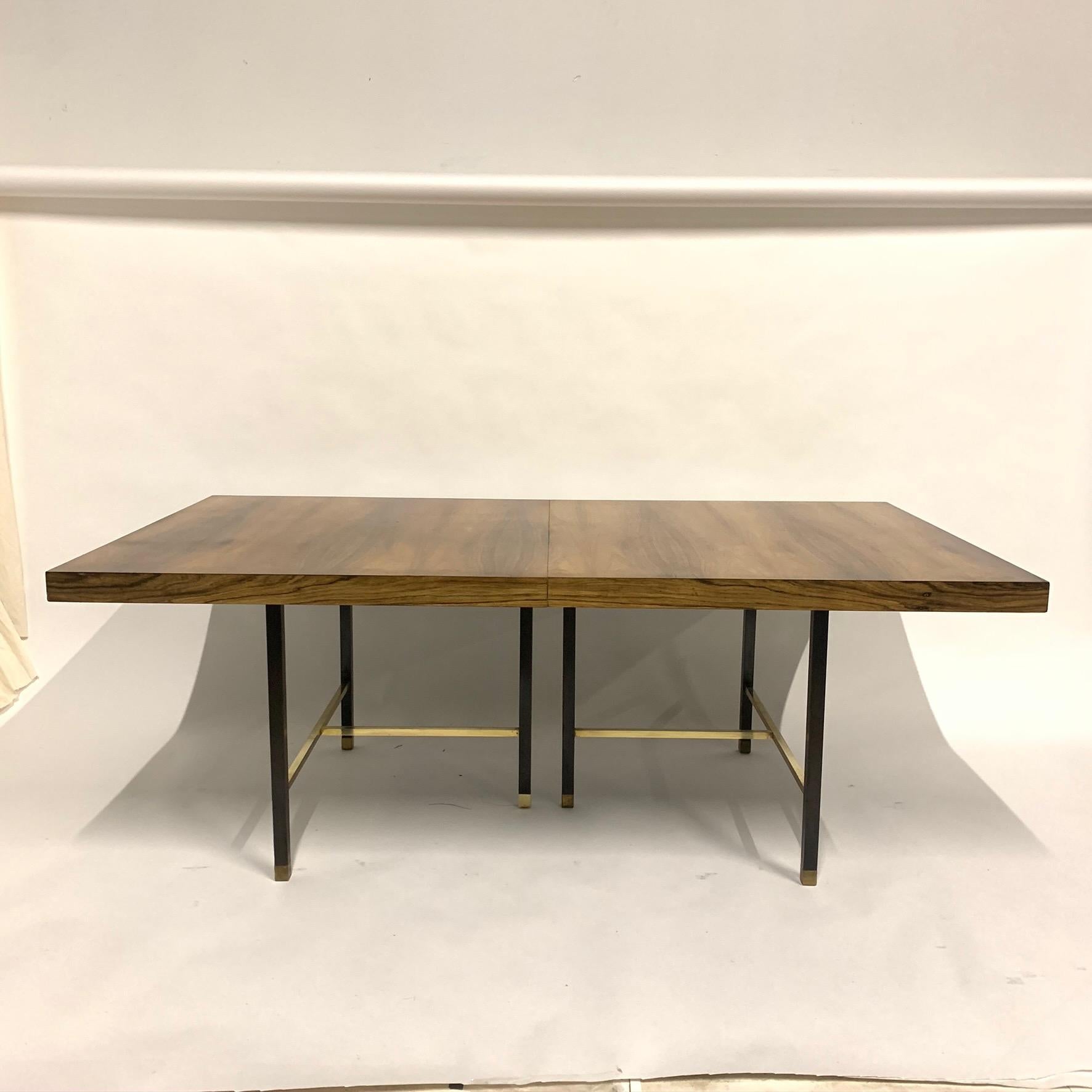 Harvey Probber Sculptural Floating Dining Table in Rosewood, Brass and Mahogany 4