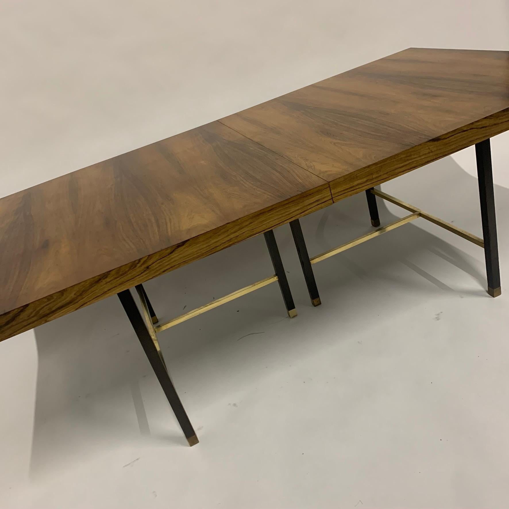 Harvey Probber Sculptural Floating Dining Table in Rosewood, Brass and Mahogany 2