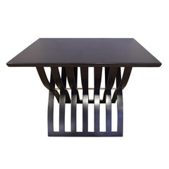 Harvey Probber Sculptural Side Table with Curved Slat Base, 1960s