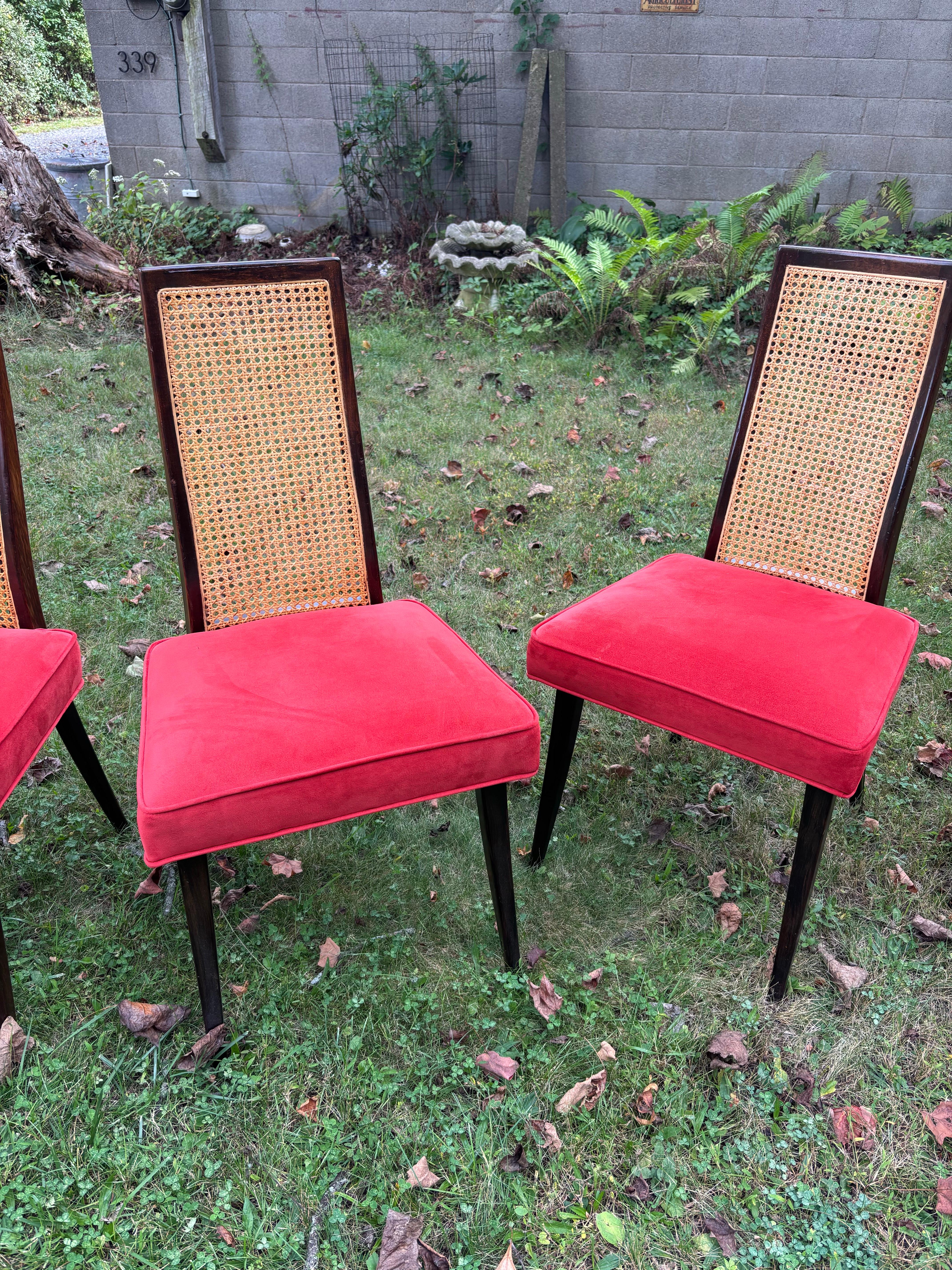 Harvey Probber Juego De 6 Sillas De Comedor Tapicería en venta