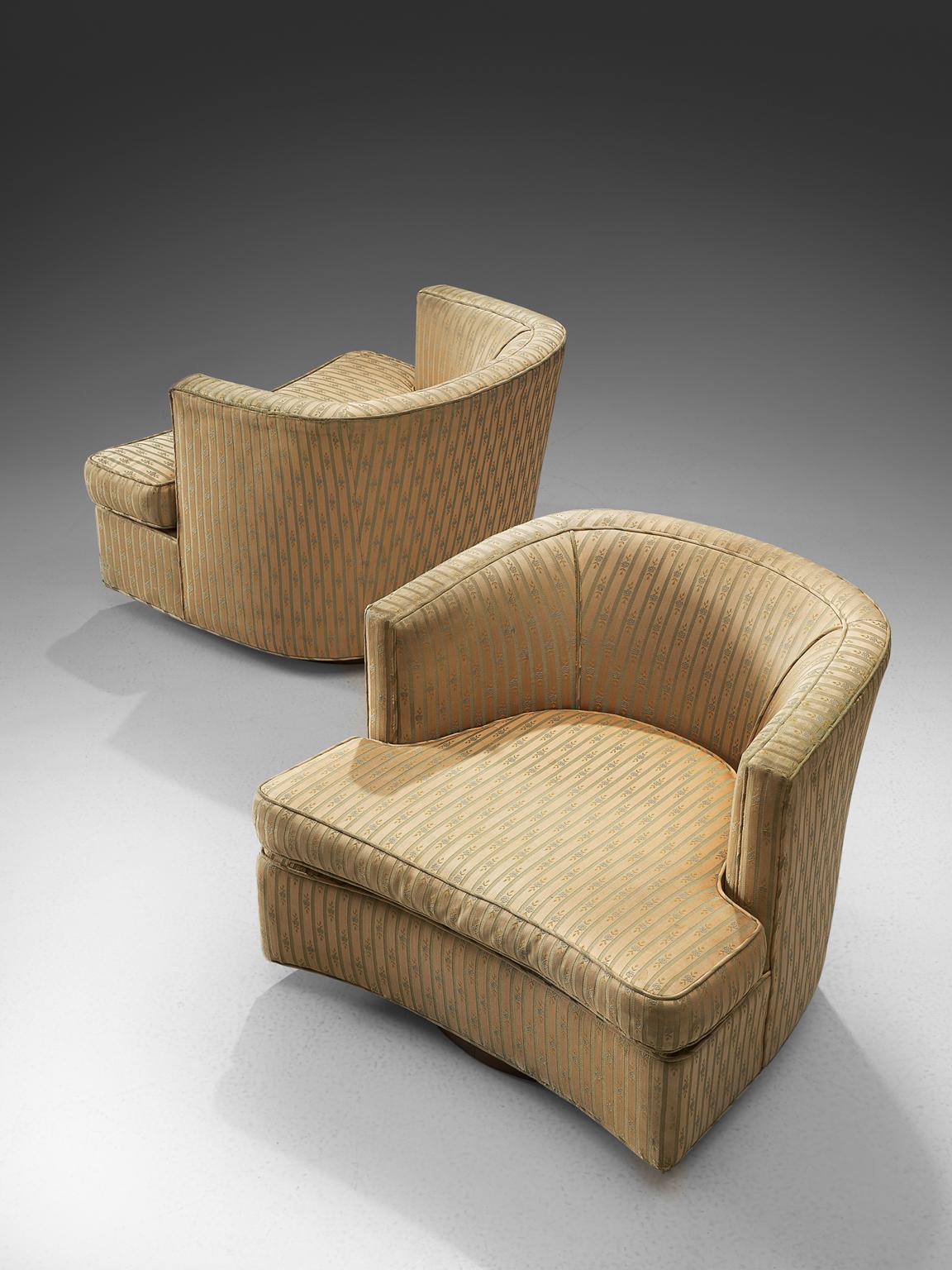 American Harvey Probber Set of Two Swivel Chairs