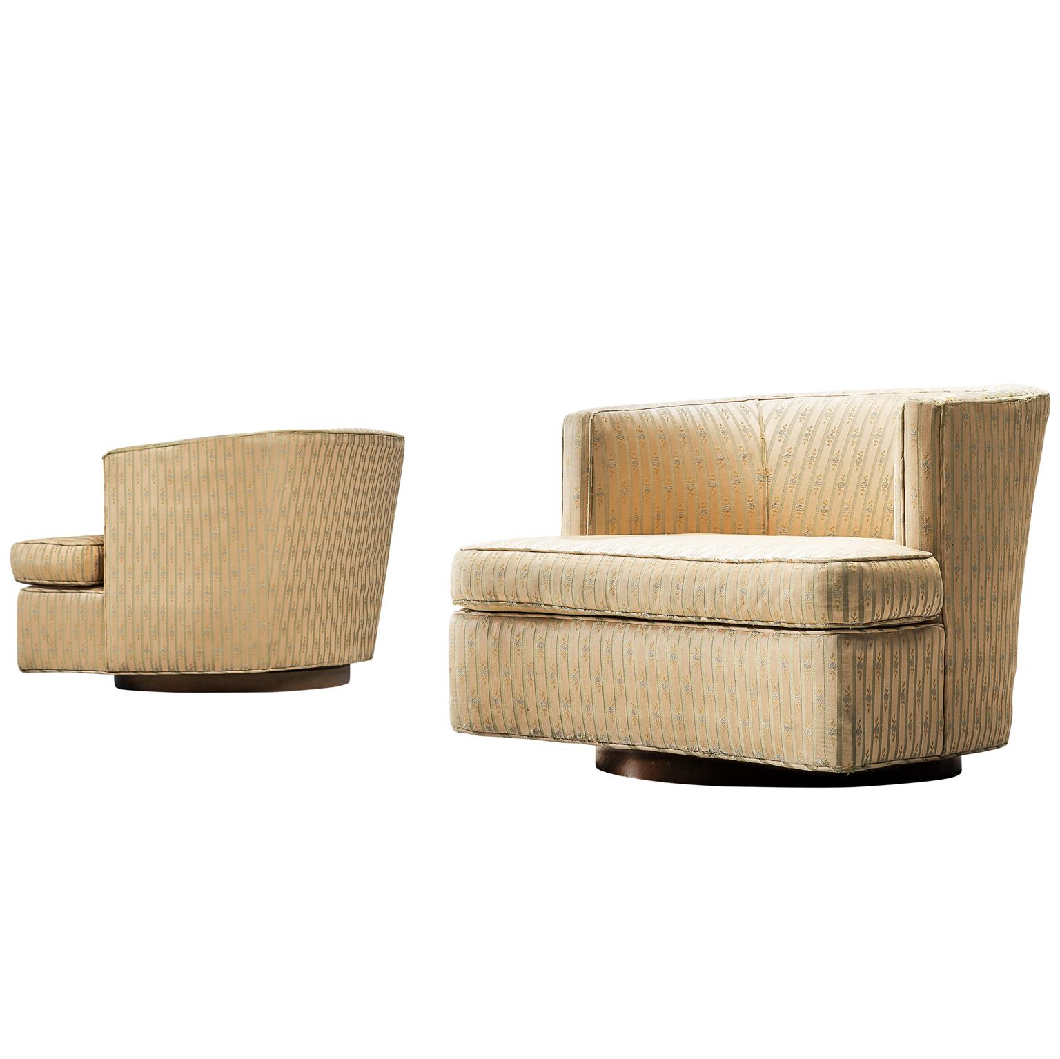 Harvey Probber Set of Two Swivel Chairs