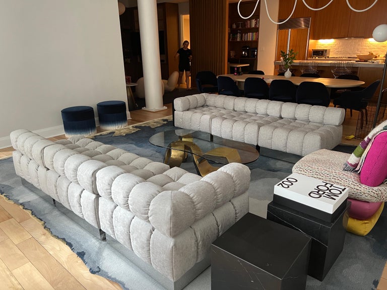 Harvey Probber  Six Pieces Deep Tuft Modular Sofa in Stock For Sale 4