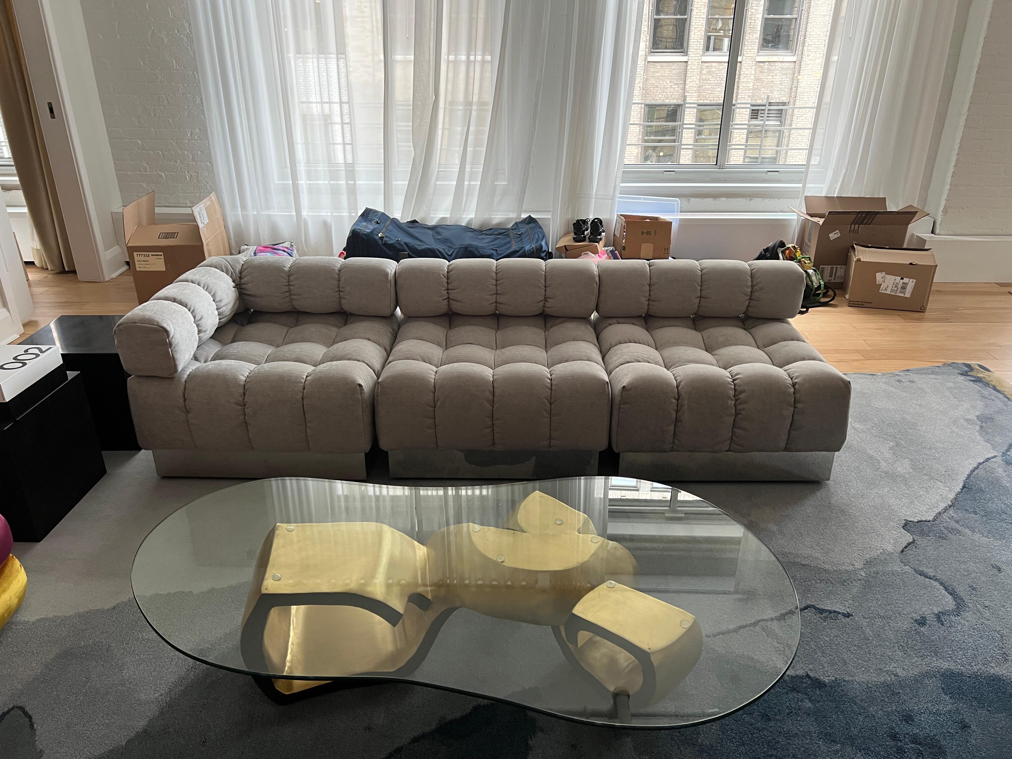 American Harvey Probber  Six Pieces Deep Tuft Modular Sofa in Stock