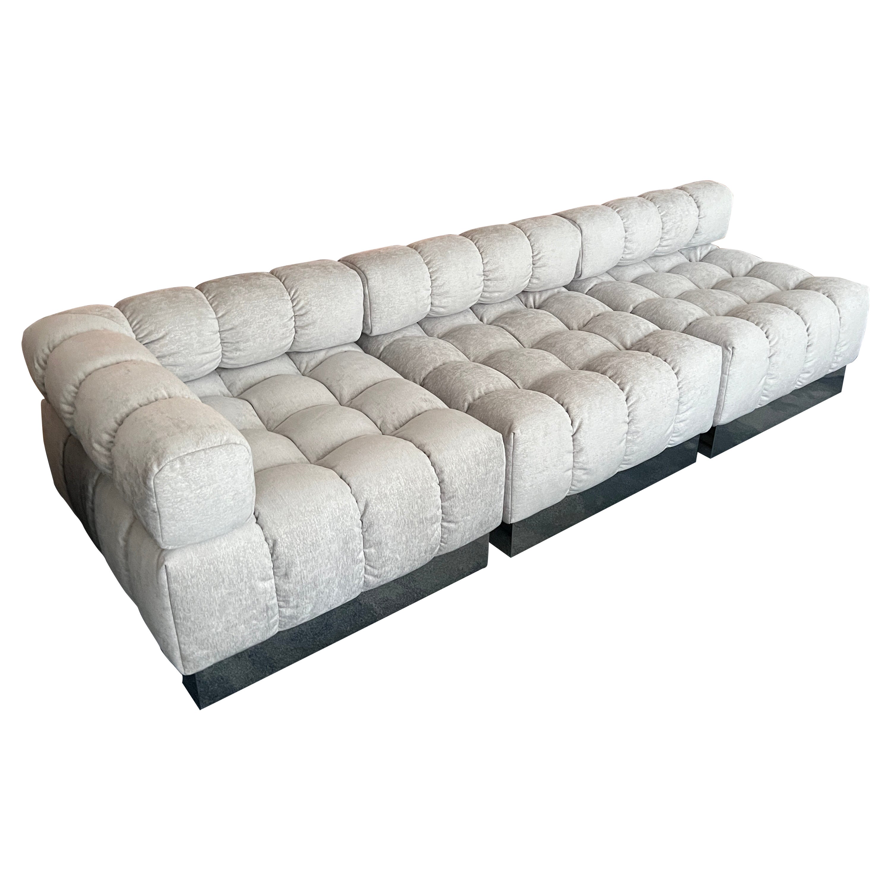 Harvey Probber  Six Pieces Deep Tuft Modular Sofa in Stock