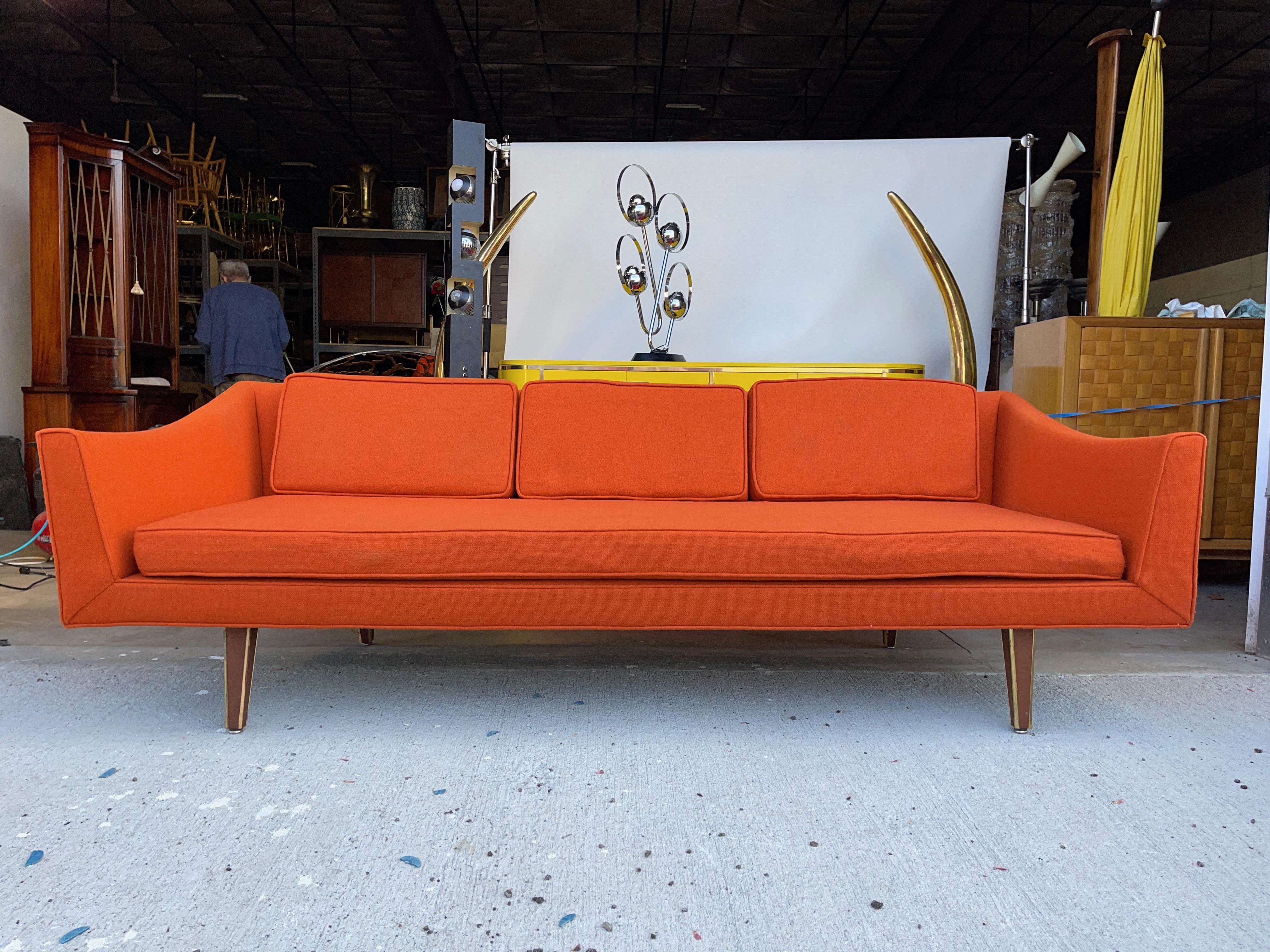 Mid-Century Modern Harvey Probber Sloped Arm Sofa For Sale